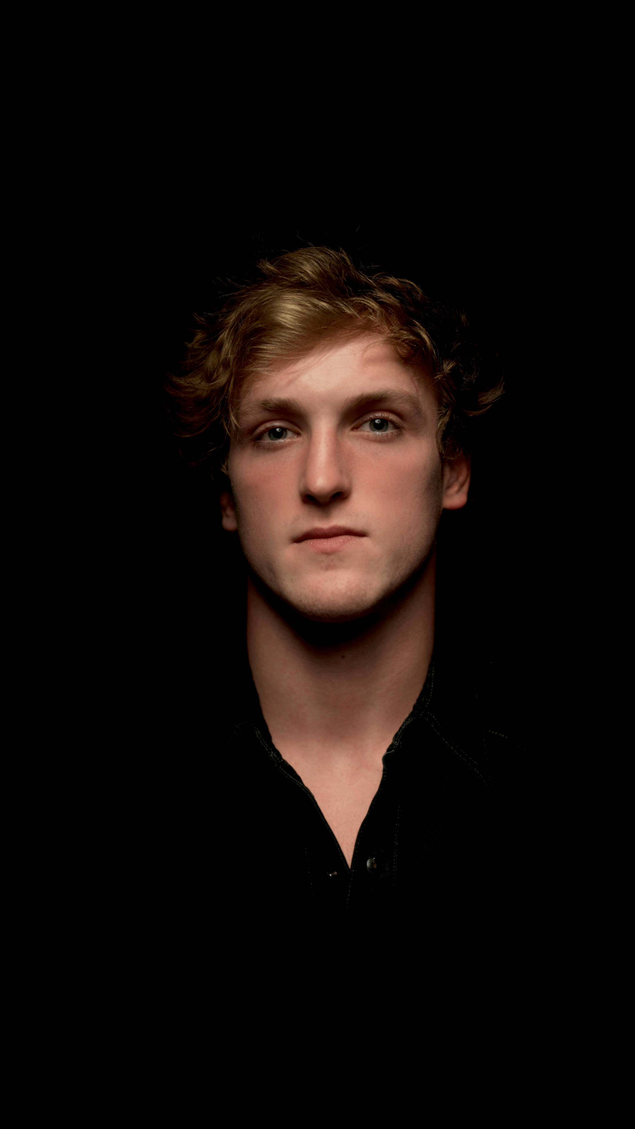 Logan Paul, bold red jacket, black background, 4K Phone Wallpaper