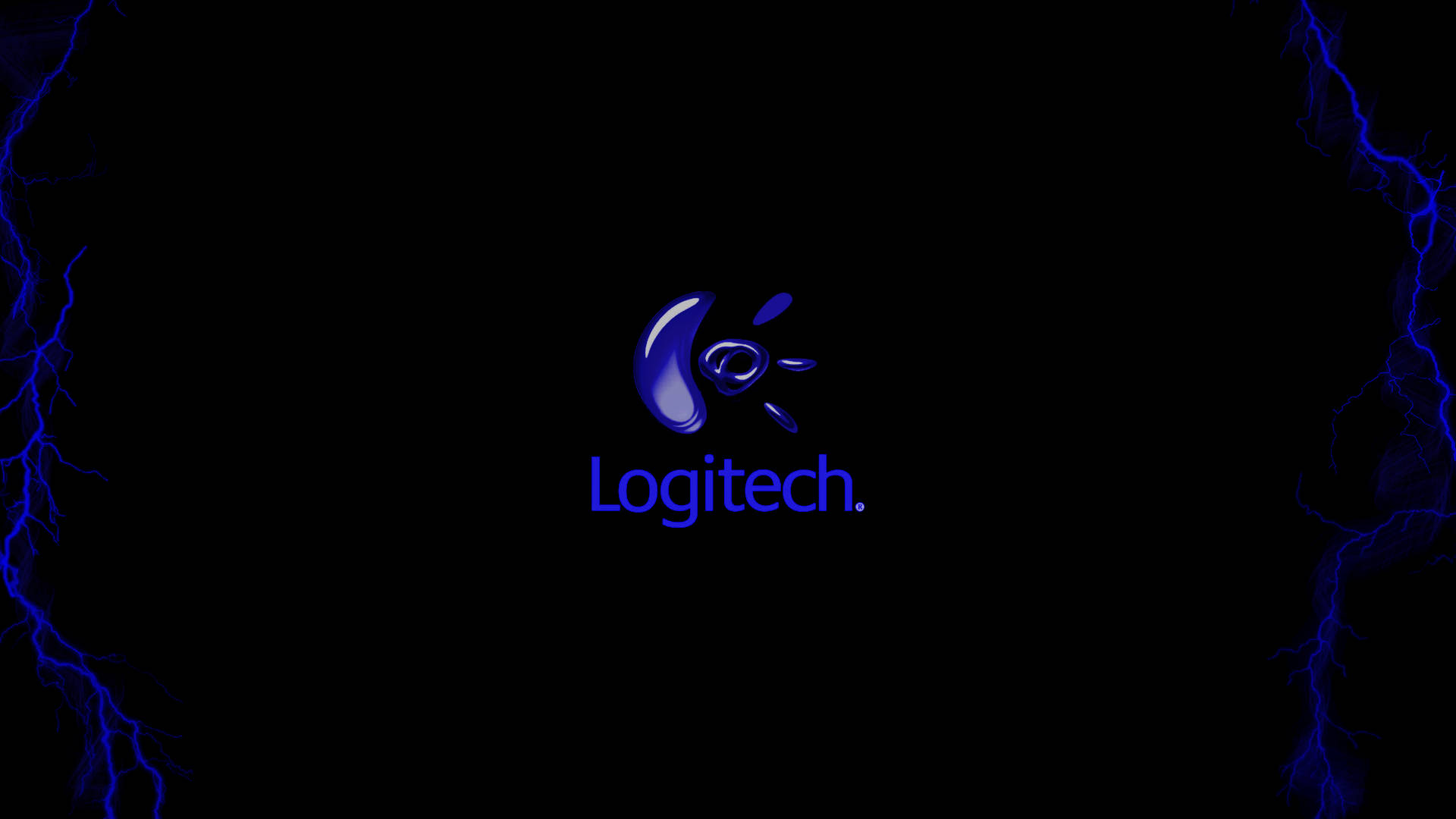 Logitech, violet, black background, Full HD Desktop Wallpaper