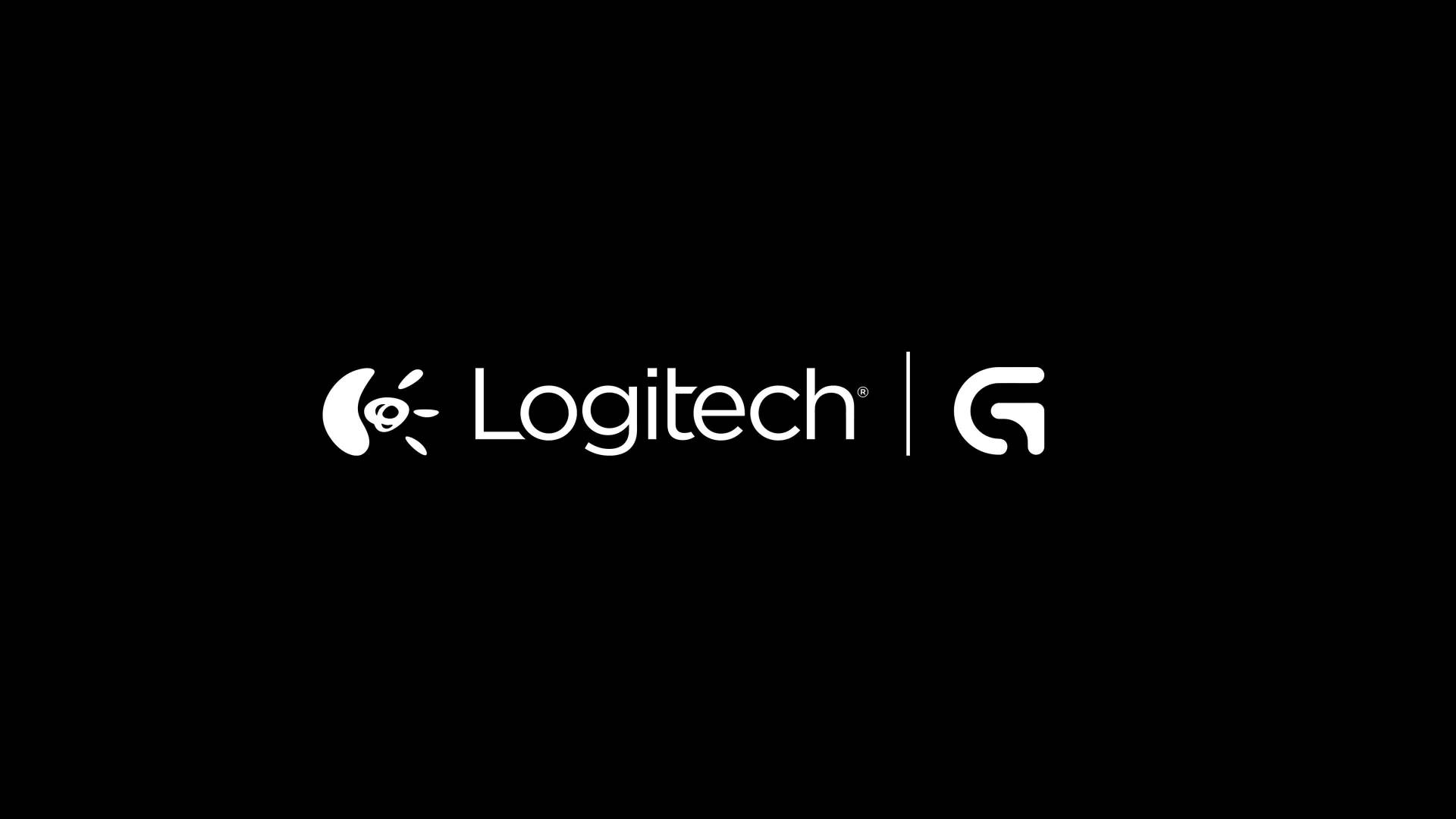 Logitech G, white, black background, Full HD Desktop Wallpaper
