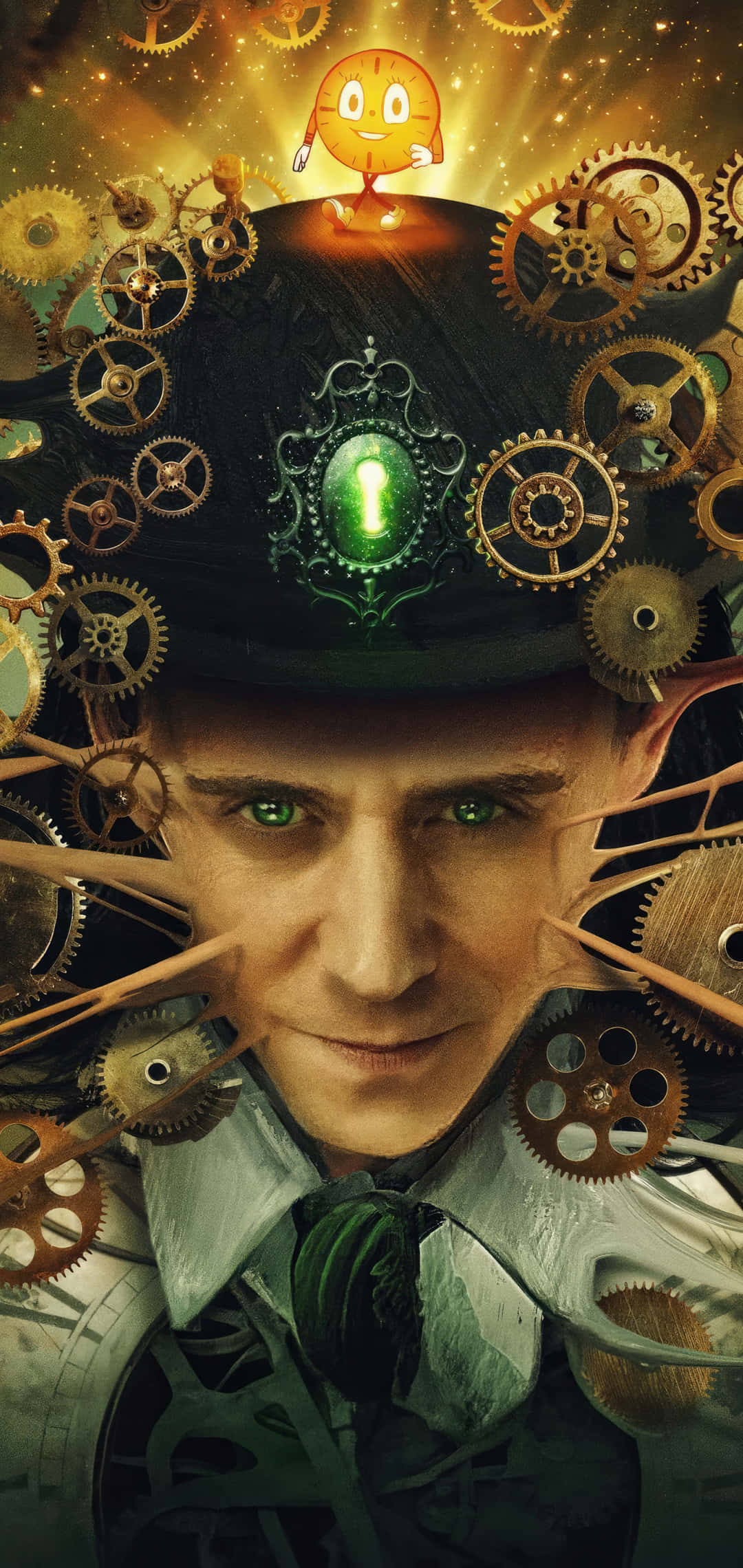 Loki Season 2, top hat, glowing gears, Full HD Phone Wallpaper