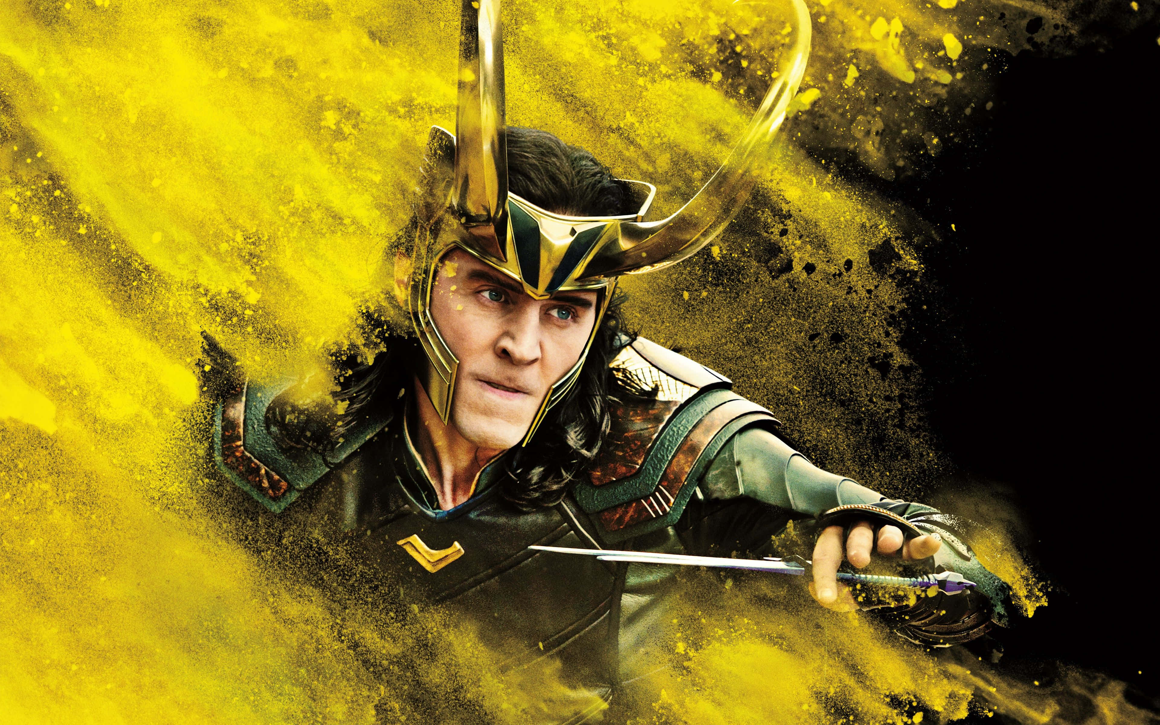 Loki, horned helmet, dagger, 4K Desktop Wallpaper