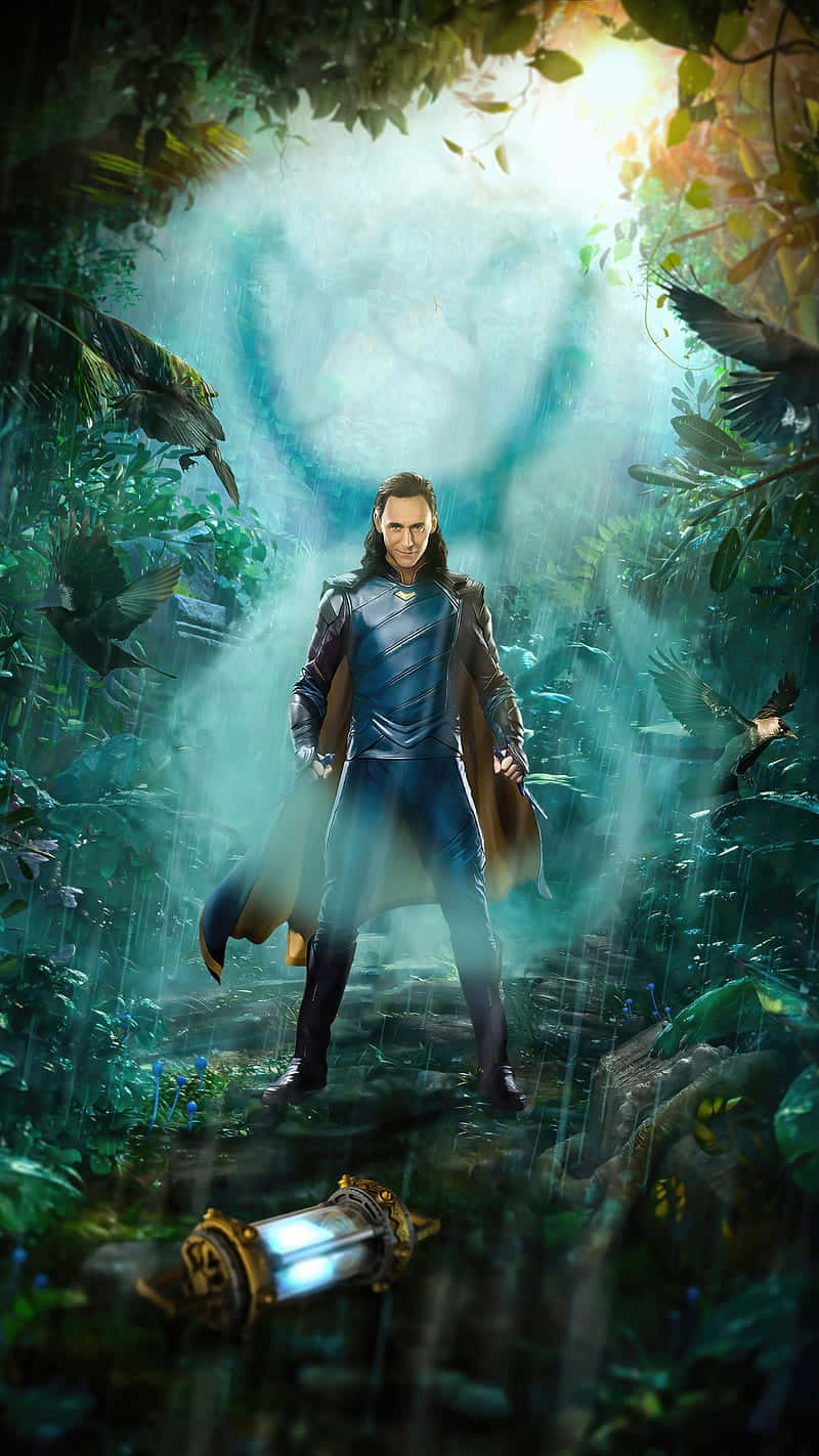 Loki, mystical forest, ethereal light, HD Phone Wallpaper