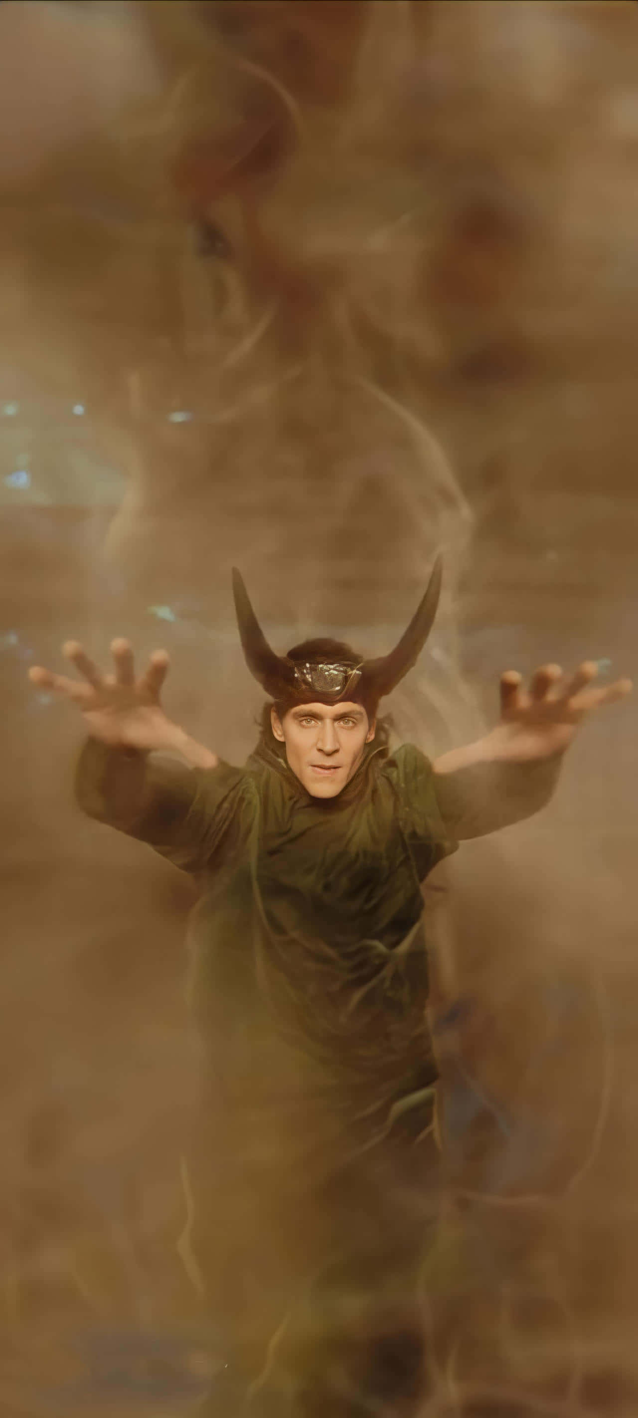 Loki, magic, golden-brown magical energy, 2K Phone Wallpaper