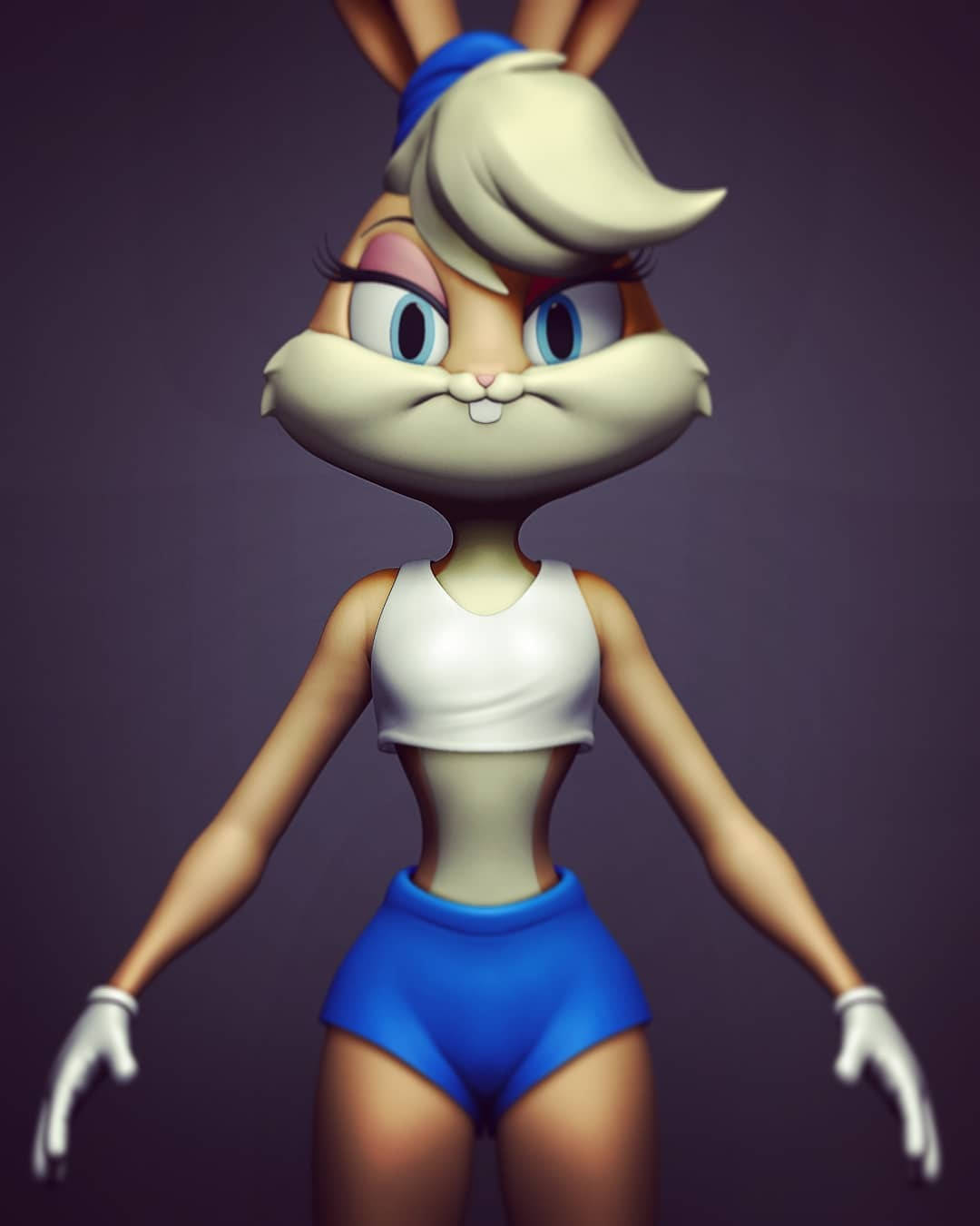 Lola Bunny, CG model, blue eyes, HD Phone Wallpaper