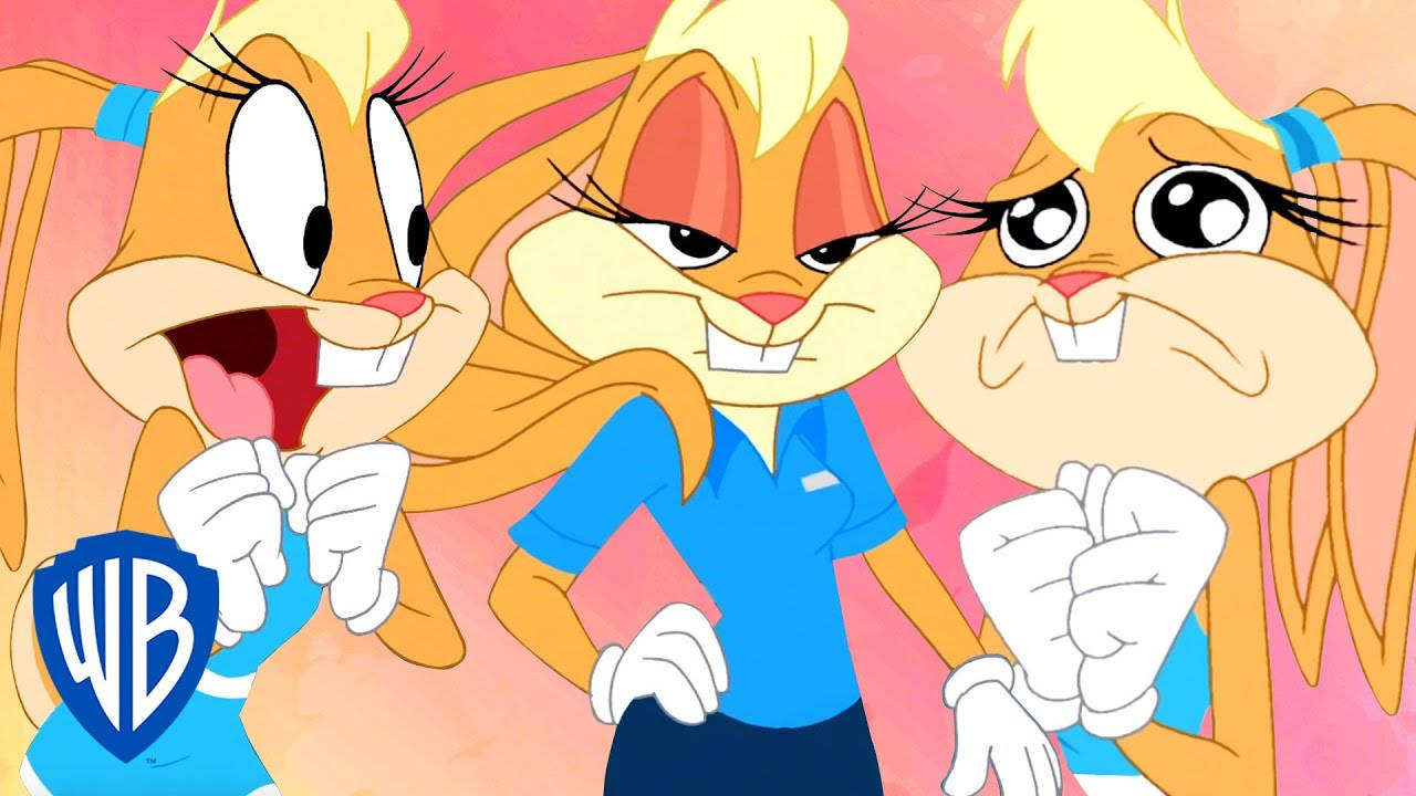 Lola Bunny, blonde pigtails, fists clenched, HD Desktop Wallpaper