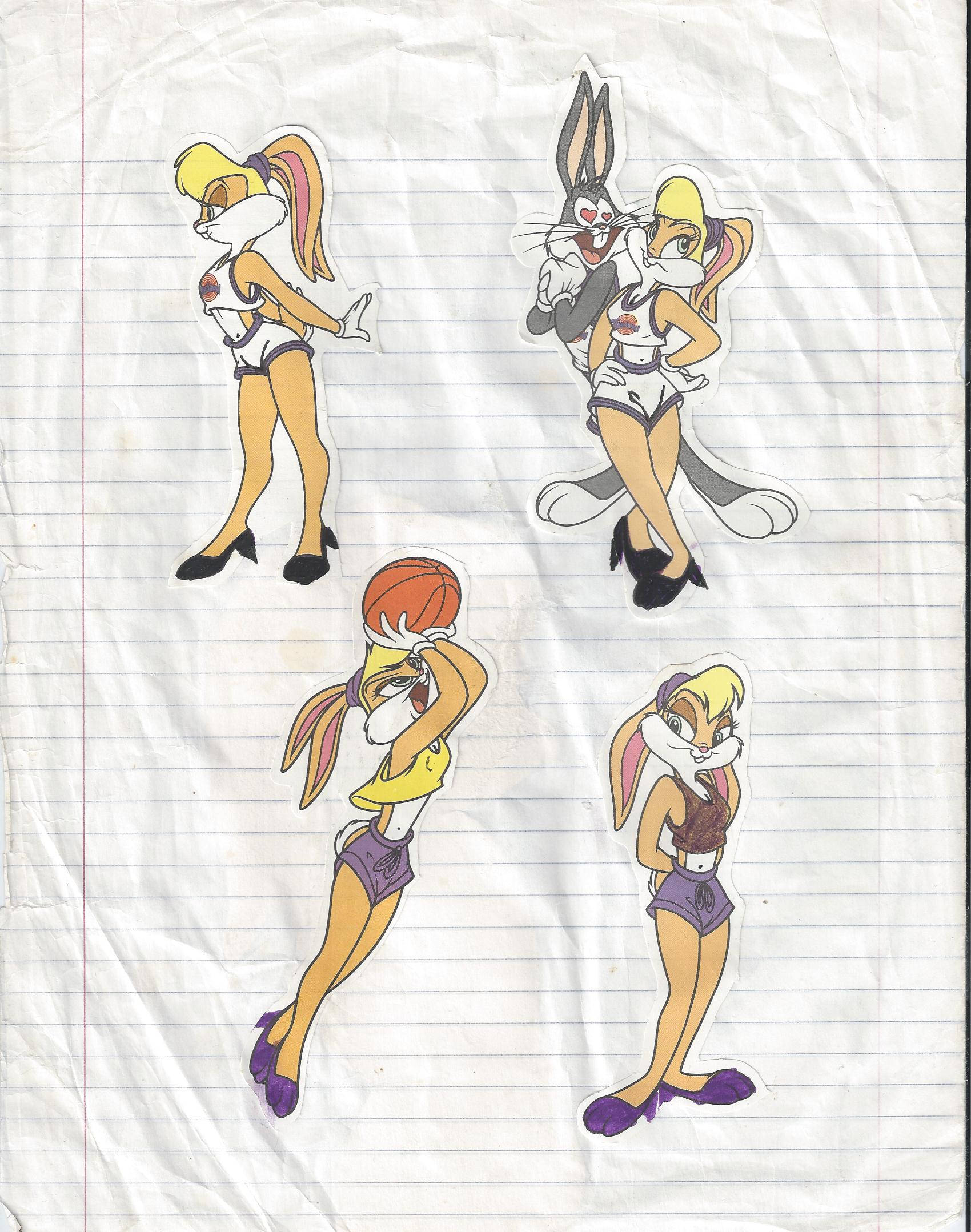 Lola Bunny, cartoon bunny characters, athletic outfits, Full HD Phone Wallpaper