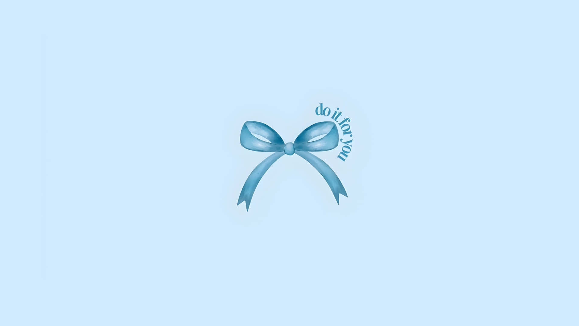 blue bow design, glossy blue ribbon bow, pale blue background, Full HD Desktop Wallpaper