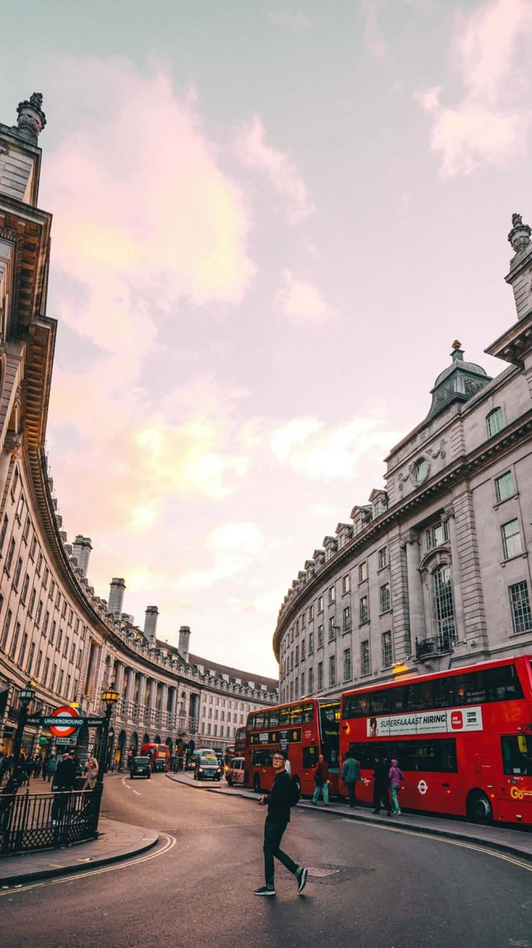 London, iPhone, red double-decker buses, Full HD Phone Wallpaper