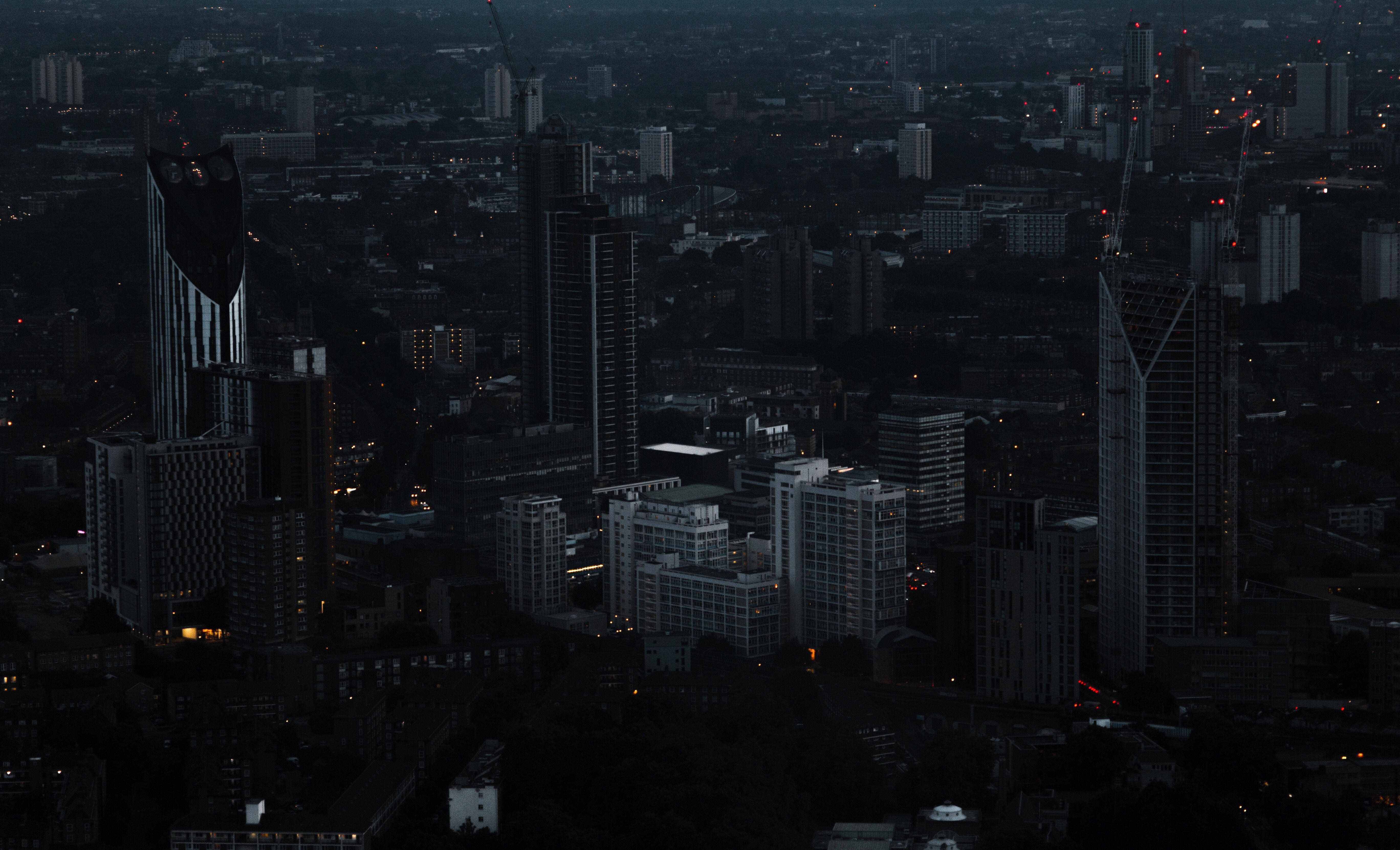 London, dusk, skyscrapers, 5K Desktop Wallpaper