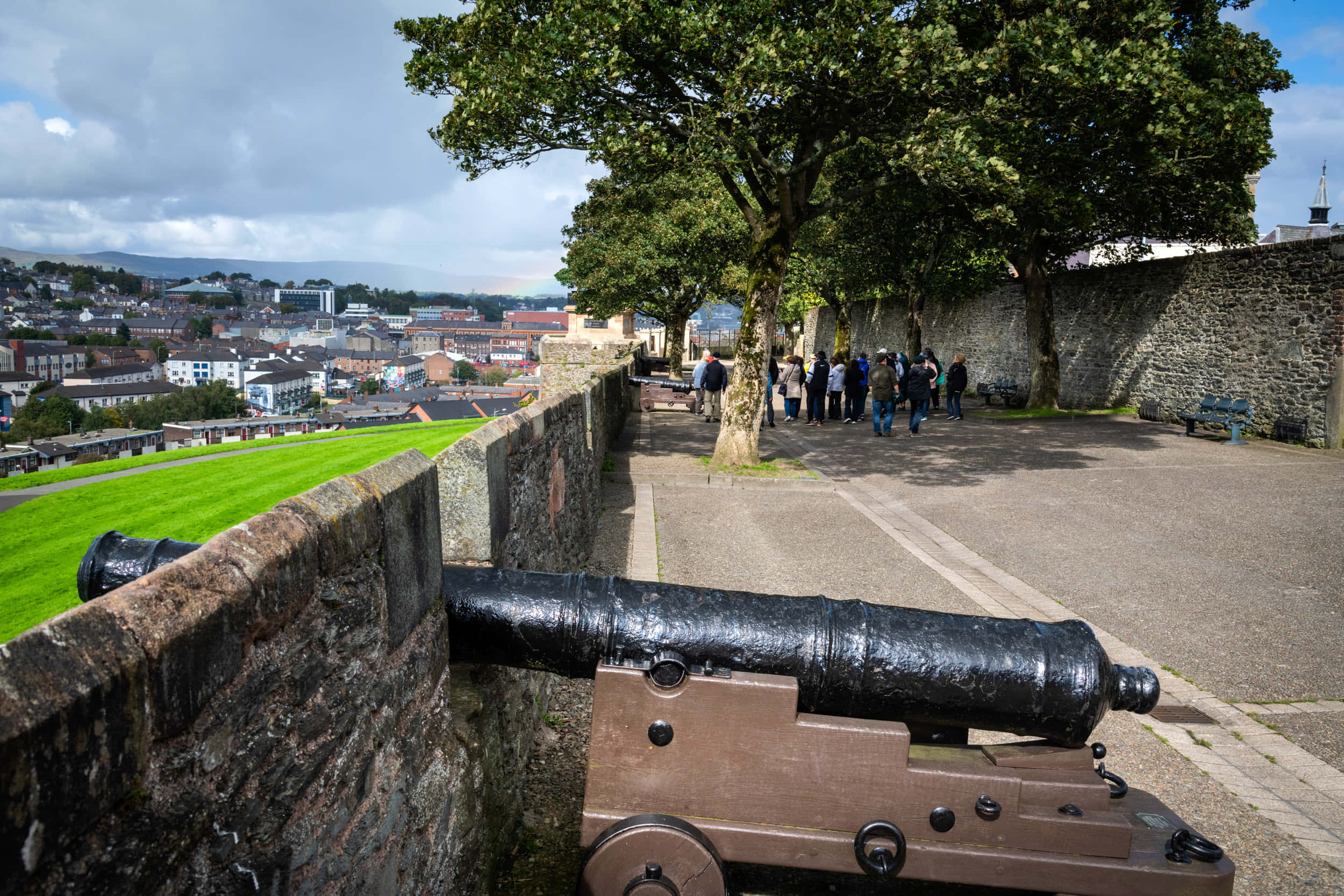 Londonderry, city walls, cannon, Full HD Desktop Wallpaper