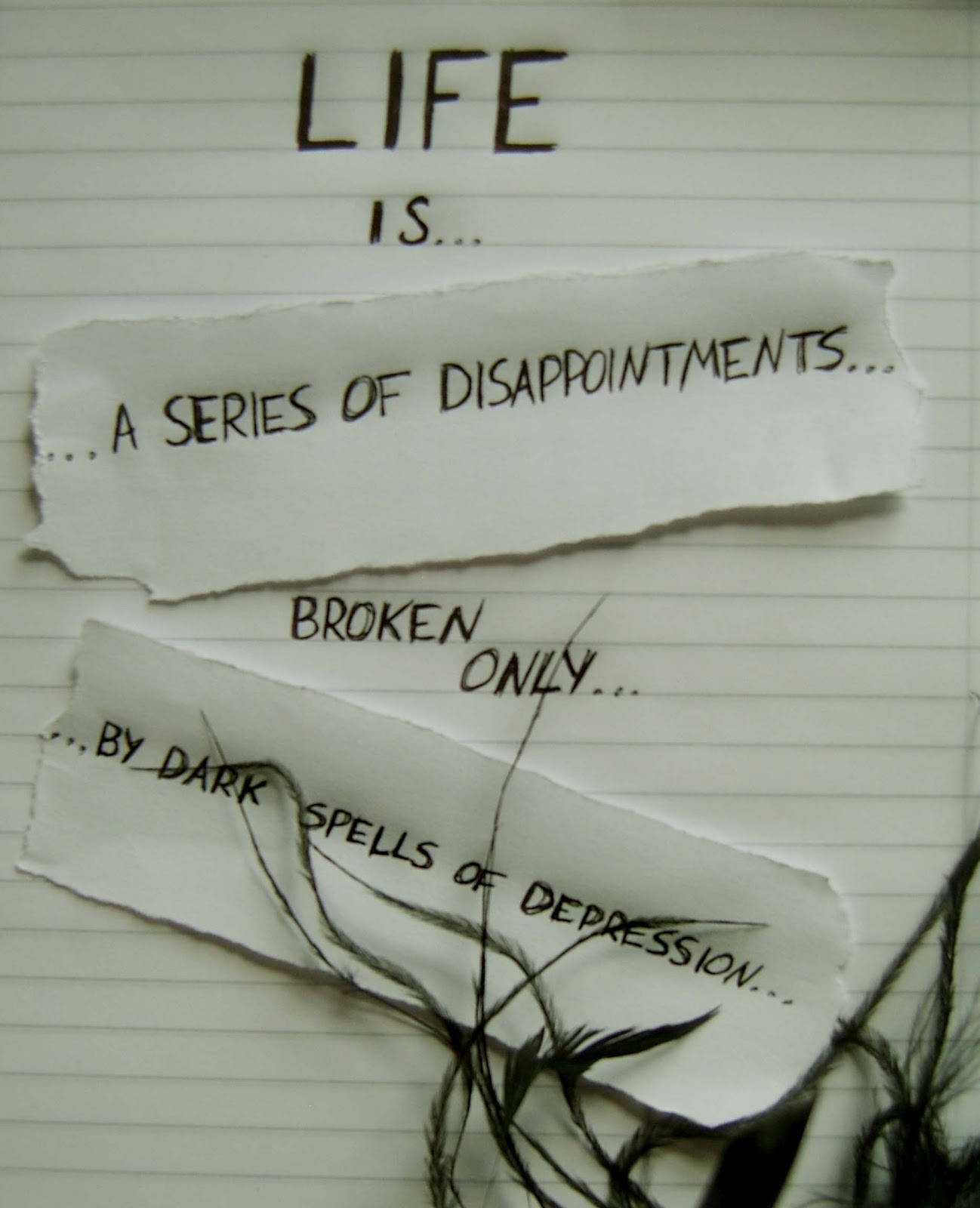 torn paper strips, lined notebook paper, handwritten text, HD Phone Wallpaper