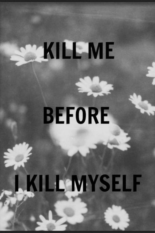 Lonely Quote, daisies, black and white photo, SD Phone Wallpaper