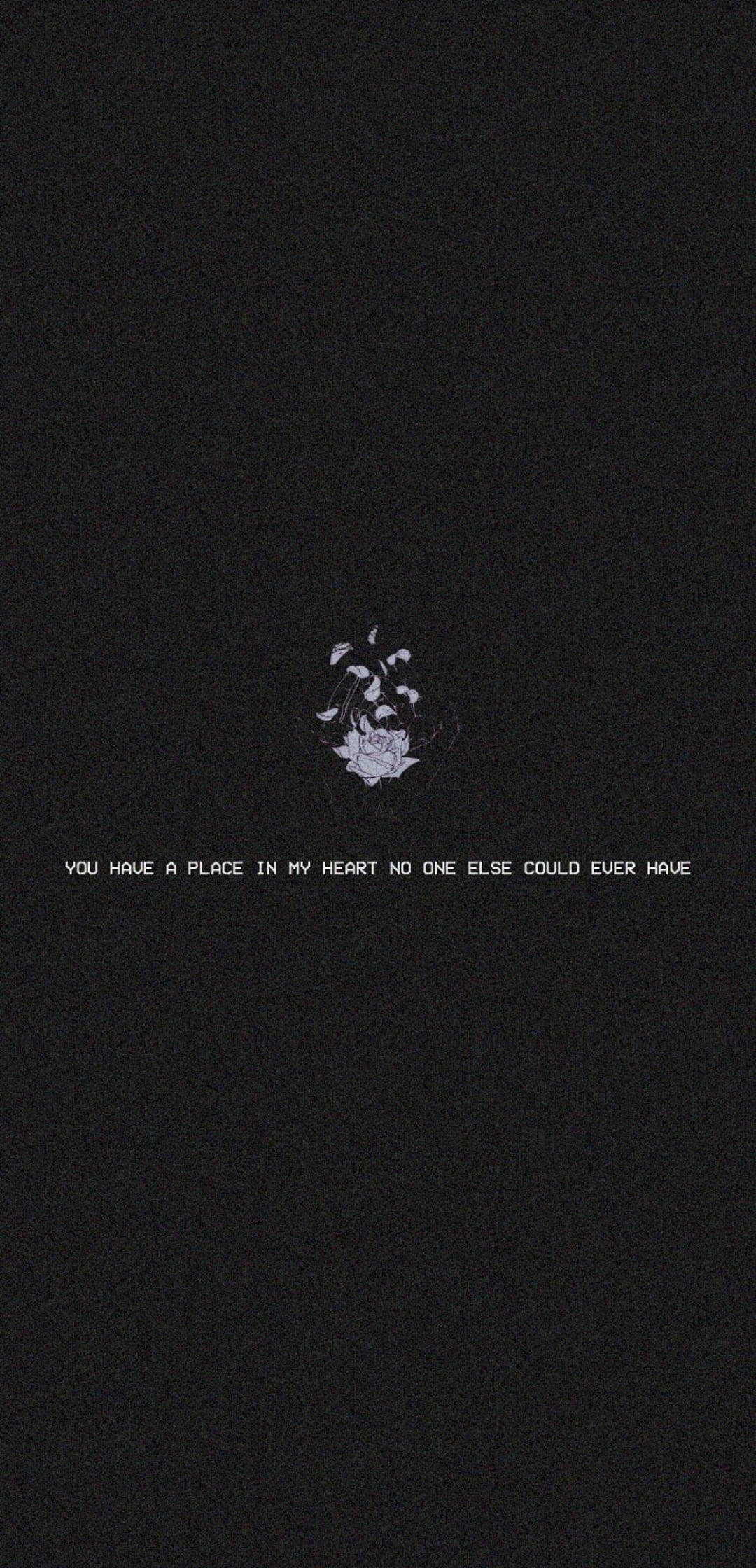 Lonely Quotes, black, white rose, Full HD Phone Wallpaper
