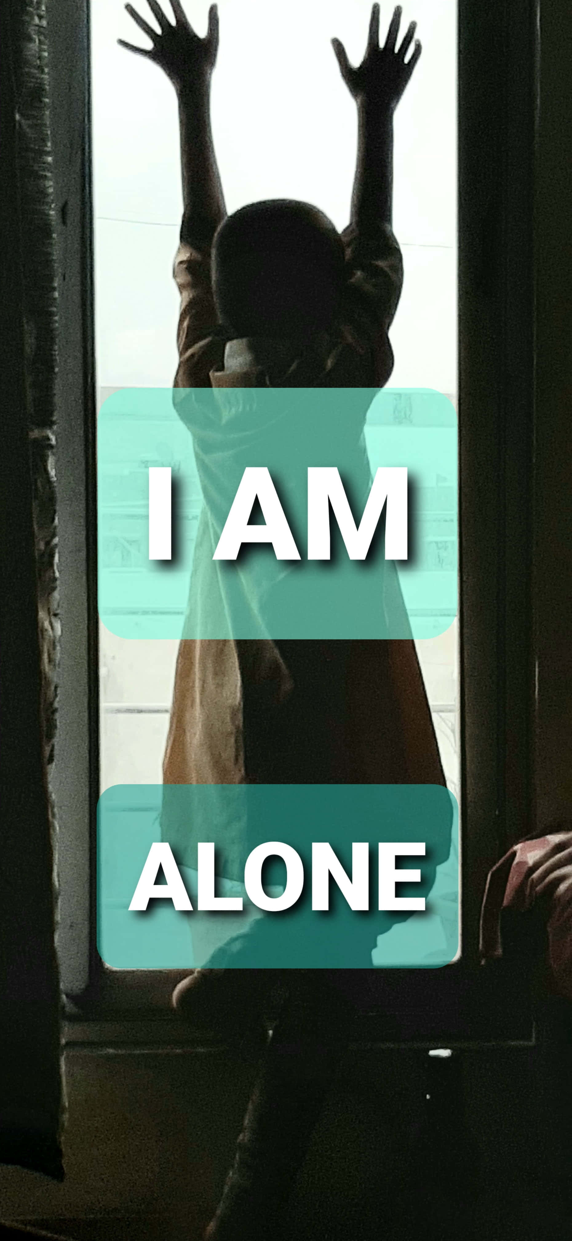 Little Girl I Am Alone, silhouette, child, 4K Phone Wallpaper