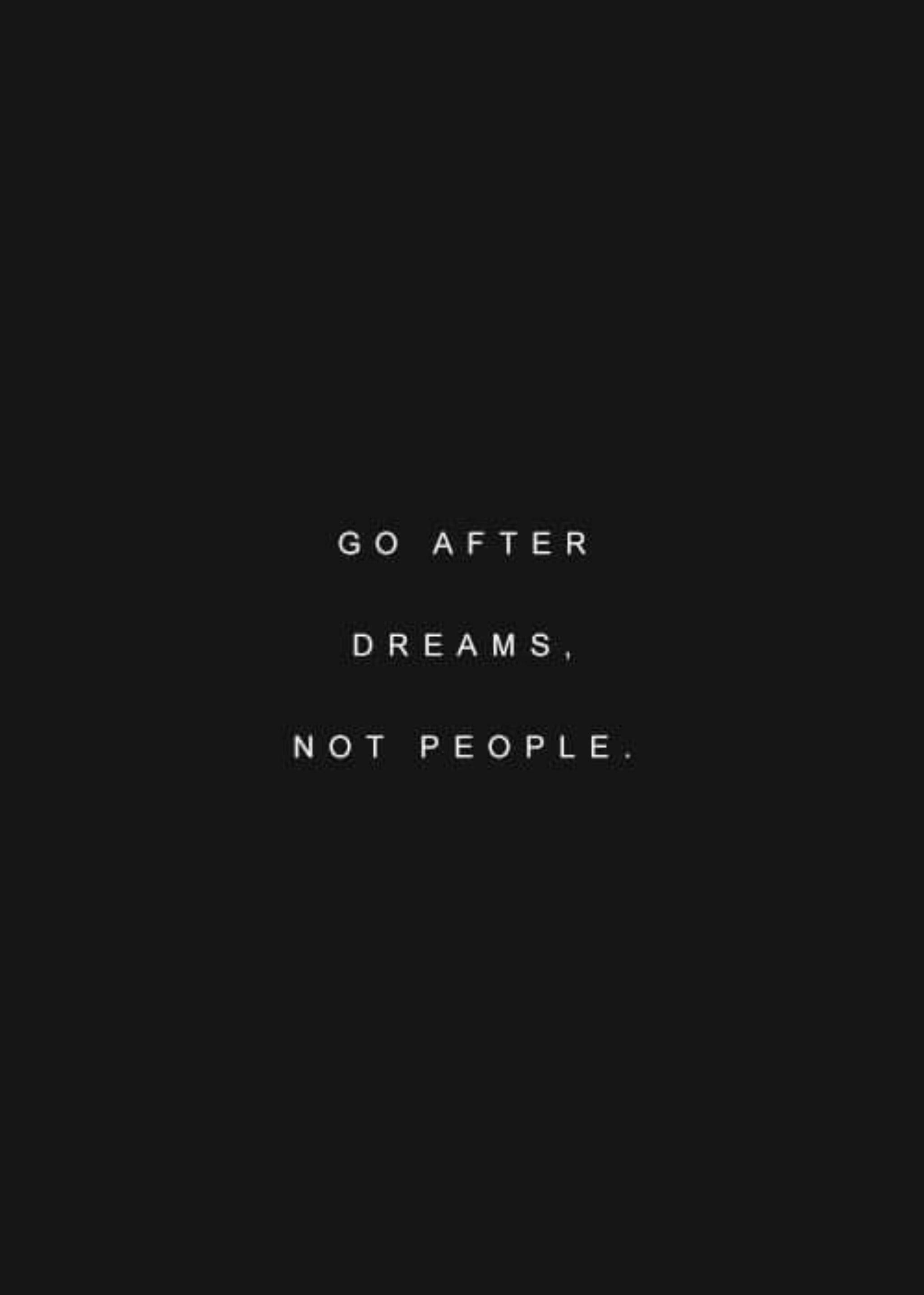 Lonely Quotes Chasing, minimalist black background, centered white motivational text, 2K Phone Wallpaper