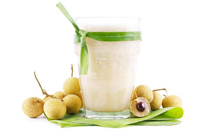 Longan Fruit Smoothie, creamy lychee smoothie, green ribbon, SD Desktop Wallpaper