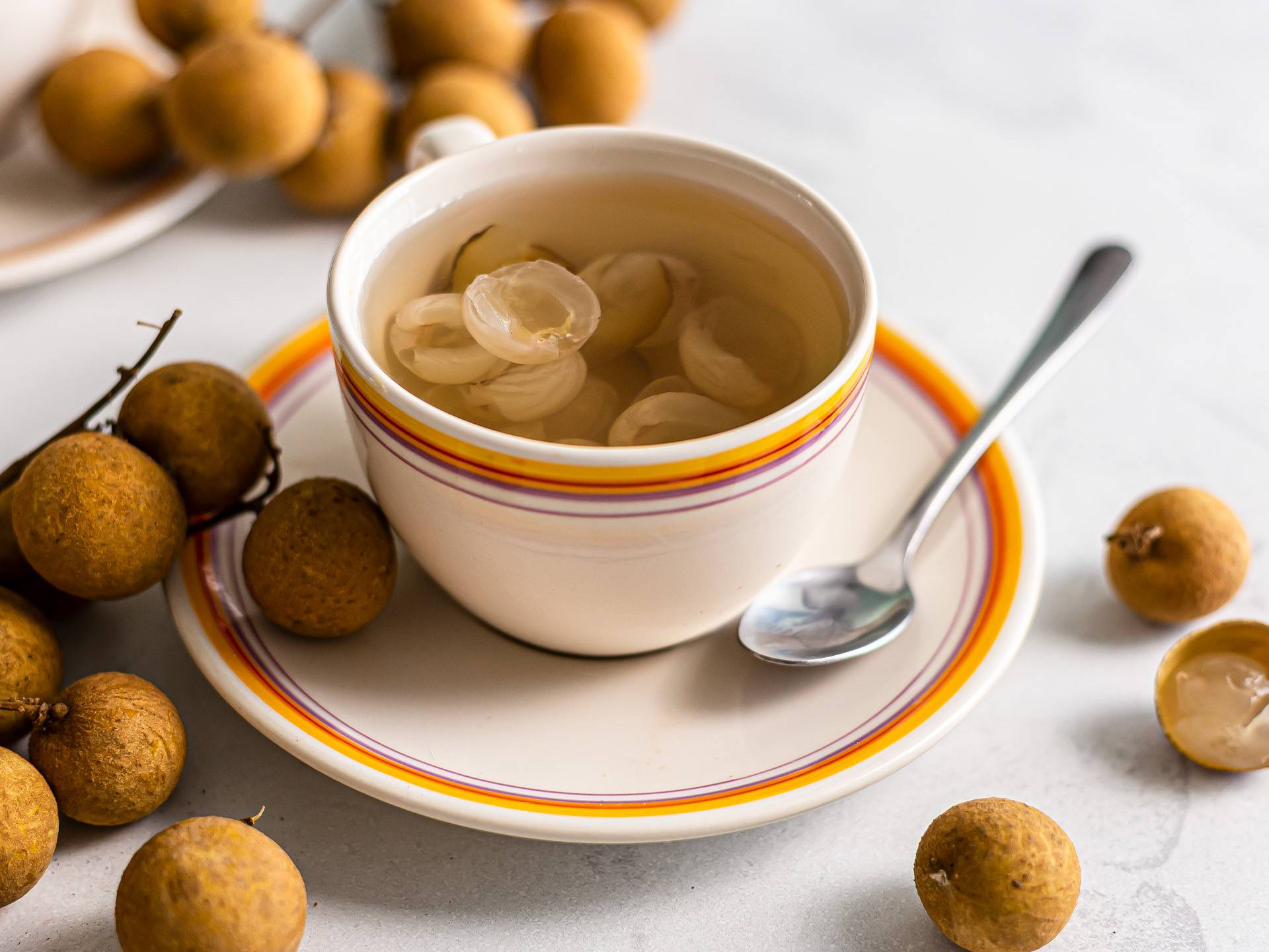 Longan, longan tea, translucent fruit pieces, Full HD Desktop Wallpaper