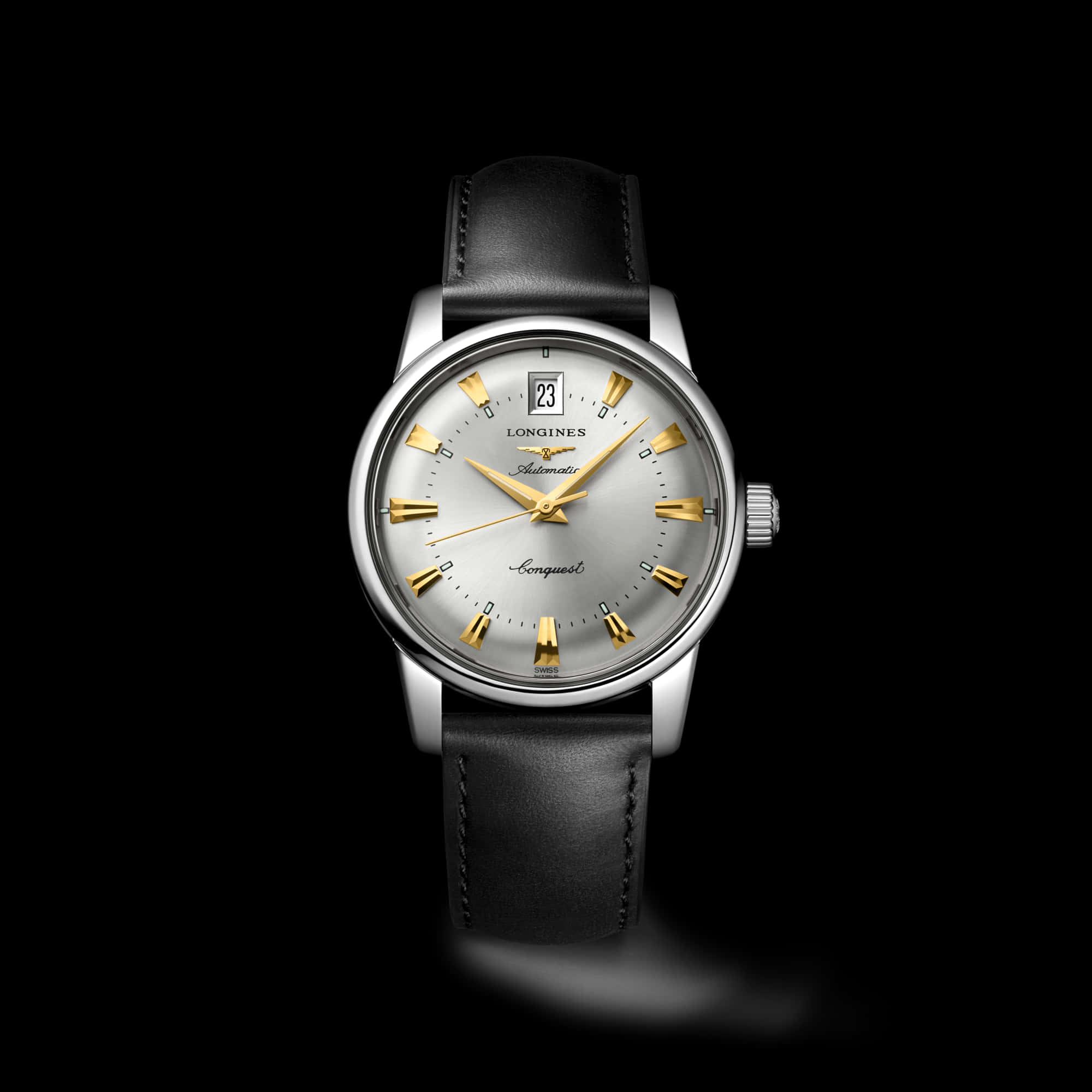 Longines, Heritage watch, gold hour markers, Full HD Desktop Wallpaper