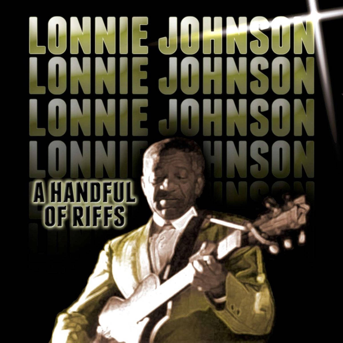 Lonnie Johnson, guitar, glowing text, SD Desktop Wallpaper