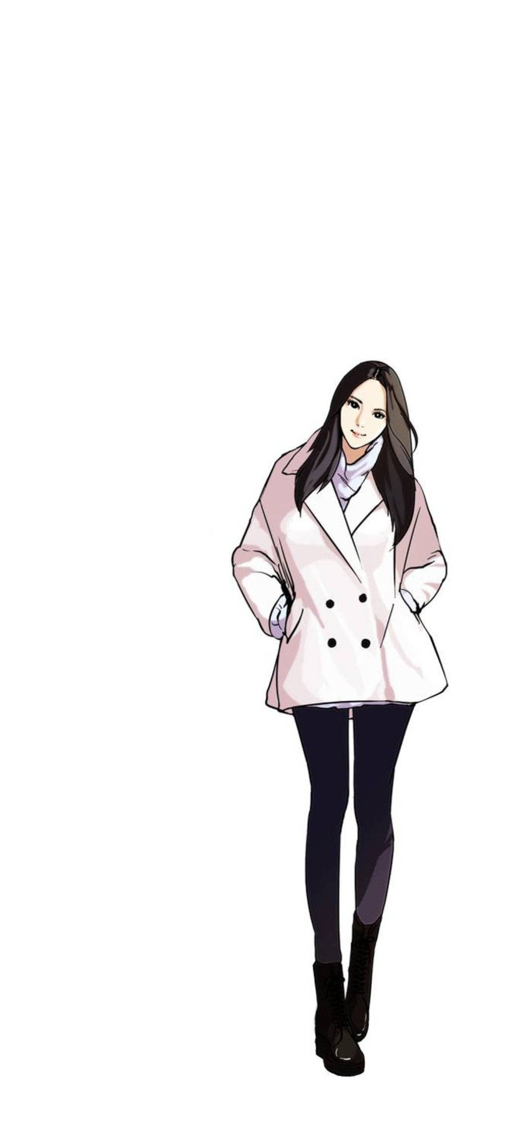 Lookism, crystal, light pink double-breasted coat, Full HD Phone Wallpaper