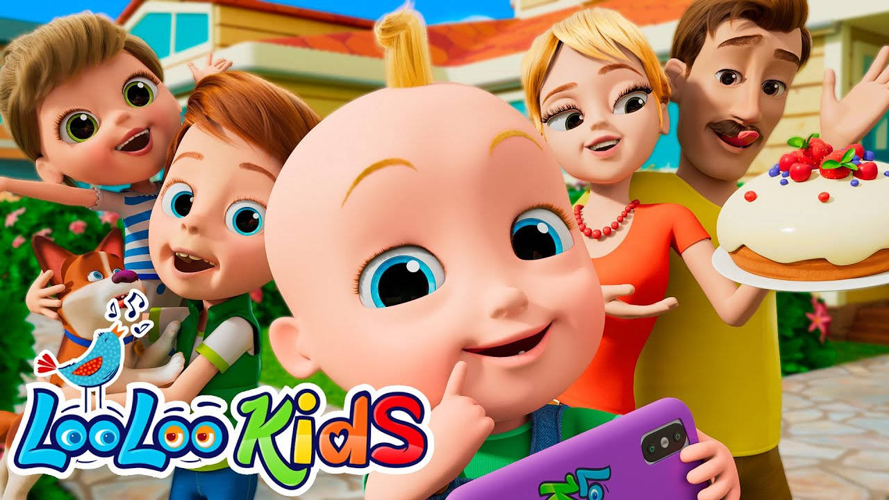 Looloo Kids, Family Time, cartoon family, HD Desktop Wallpaper