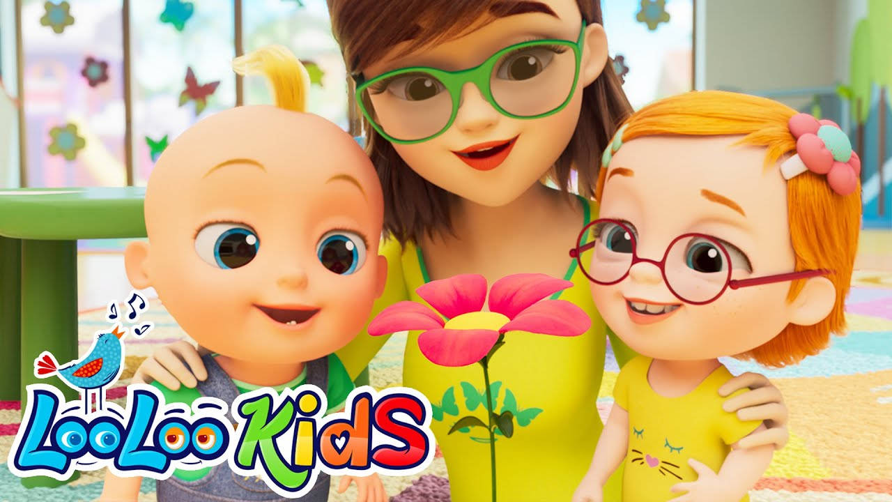 Looloo Kids, pink flower, colorful playroom, HD Desktop Wallpaper