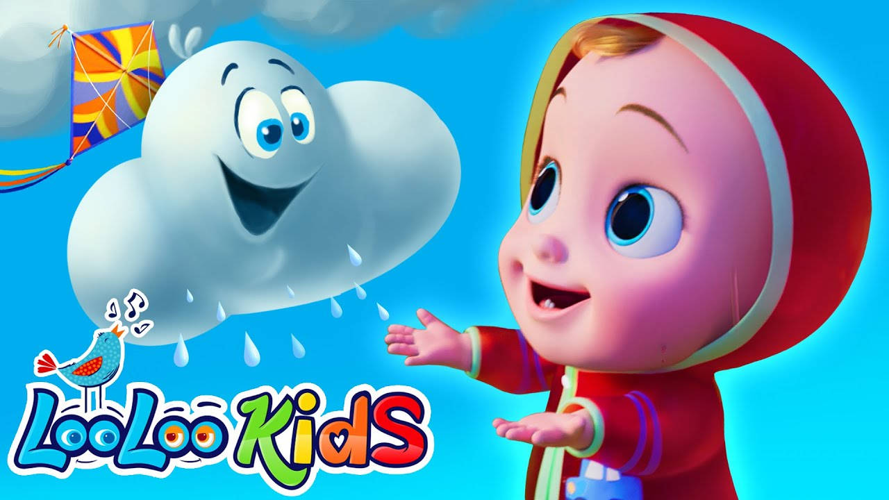 Looloo Kids, rainy day, red hooded outfit, HD Desktop Wallpaper