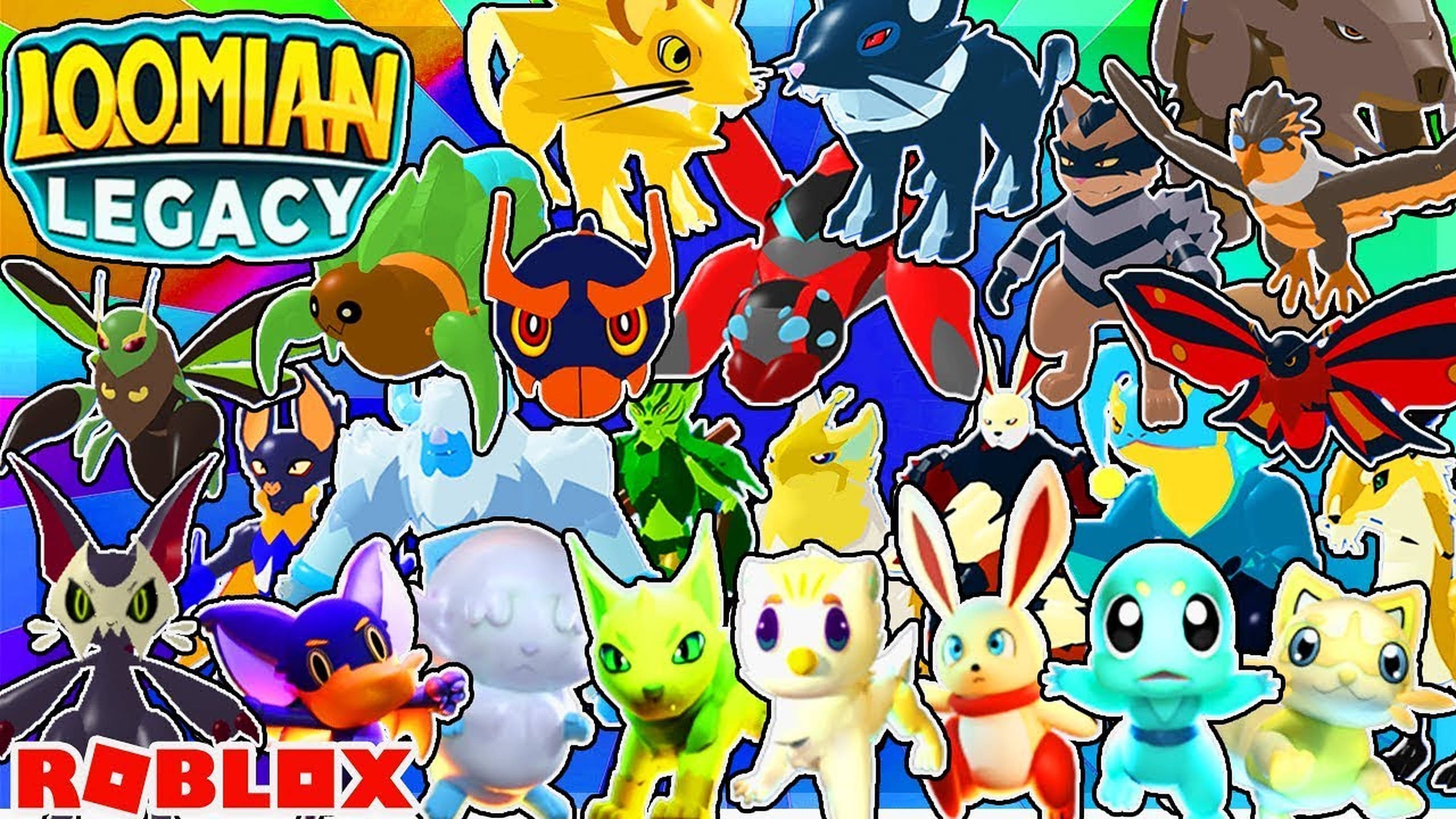 Loomian Legacy, Roblox game, colorful cartoon creatures, 2K Desktop Wallpaper