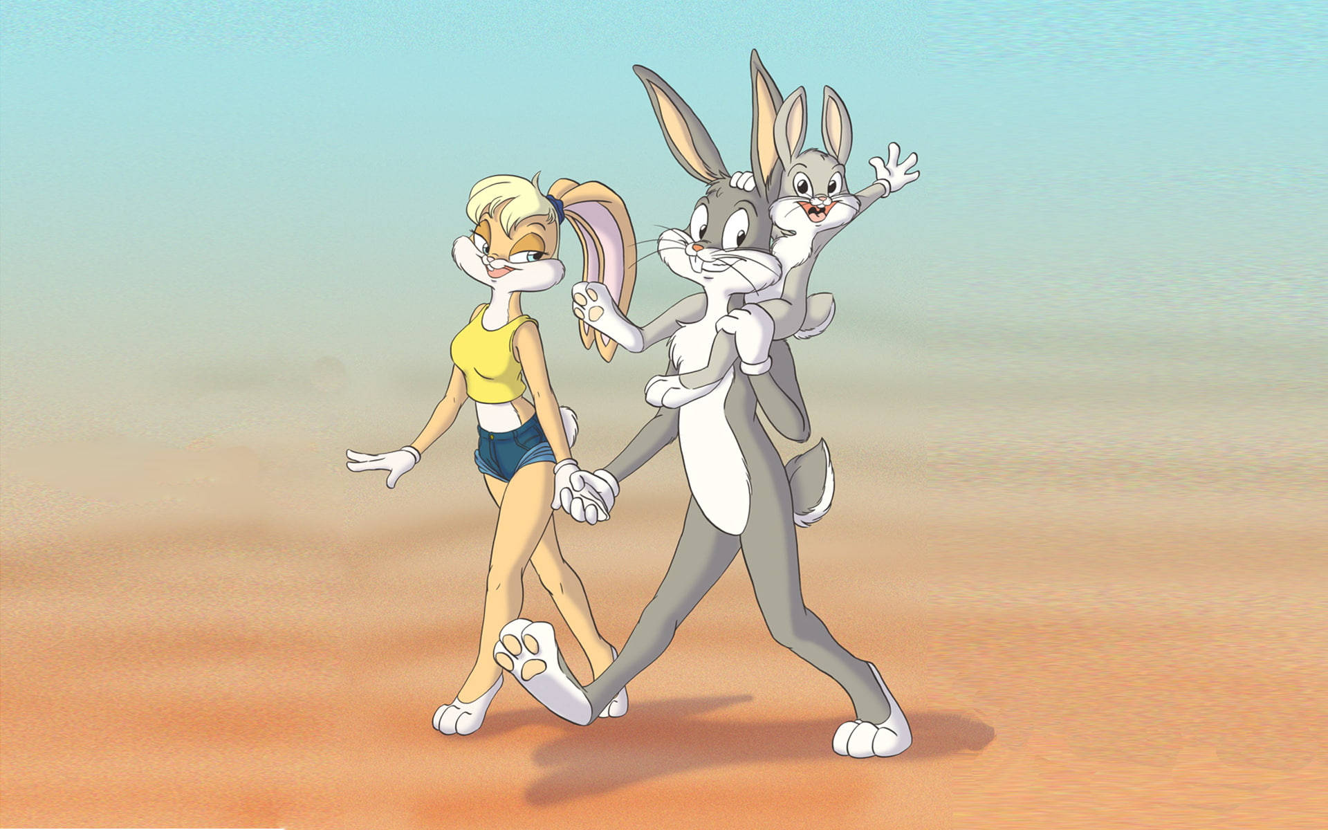 Looney Tunes, bunny family, cartoon bunnies, Full HD Desktop Wallpaper