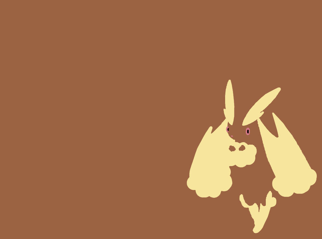 Lopunny, bunny ears, yellow silhouette, SD Desktop Wallpaper