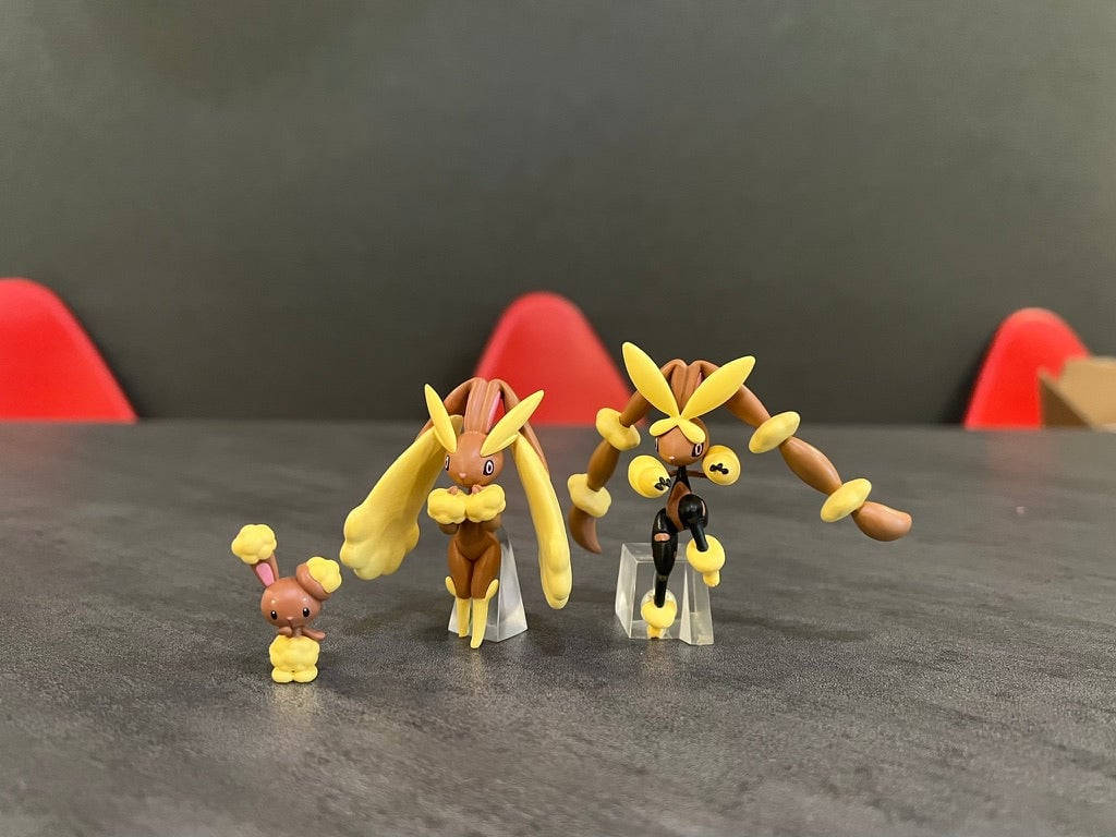 Lopunny, figurines, yellow and brown color, SD Desktop Wallpaper