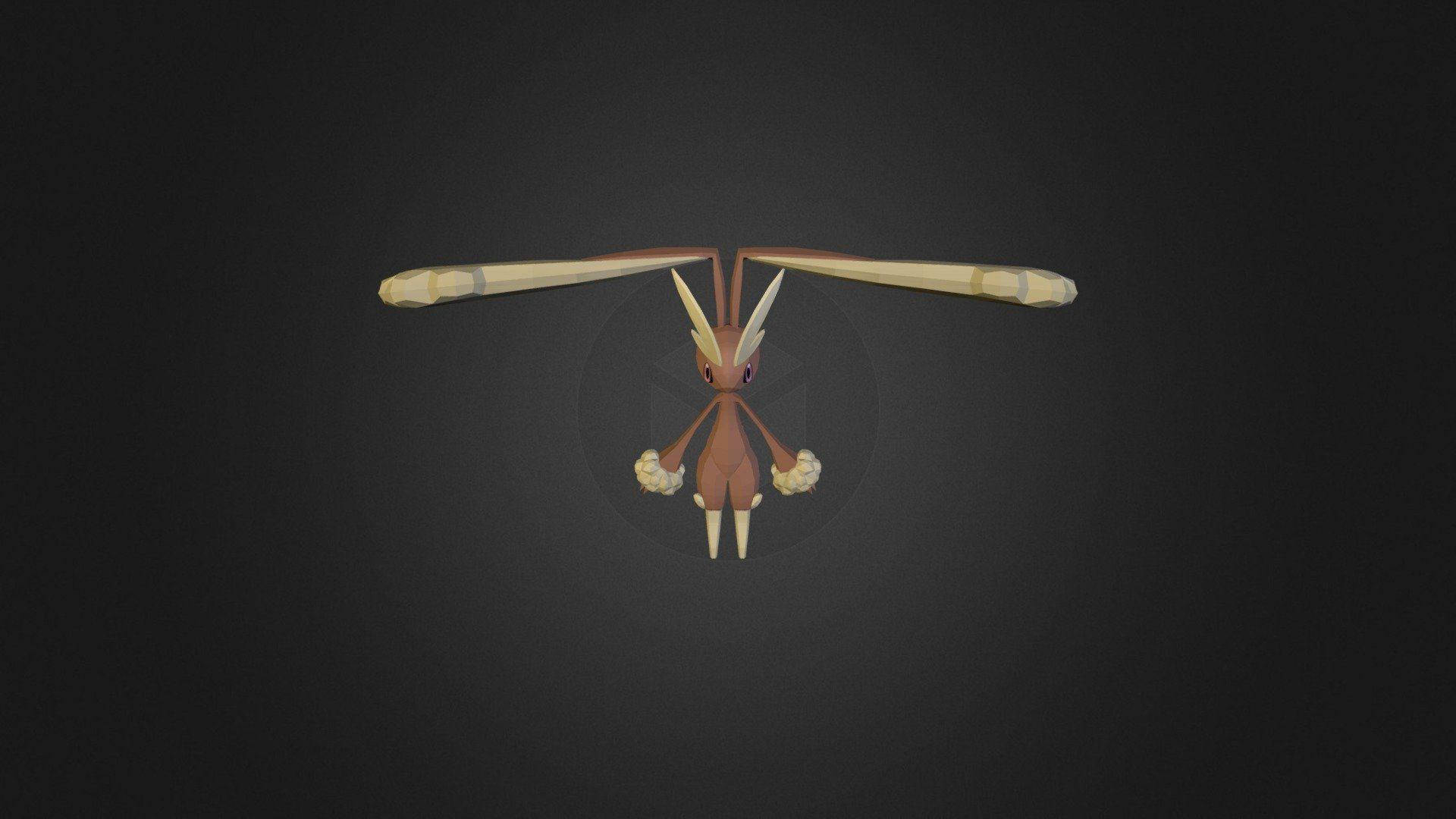 Lopunny, helicopter ears, 3d-rendered, Full HD Desktop Wallpaper