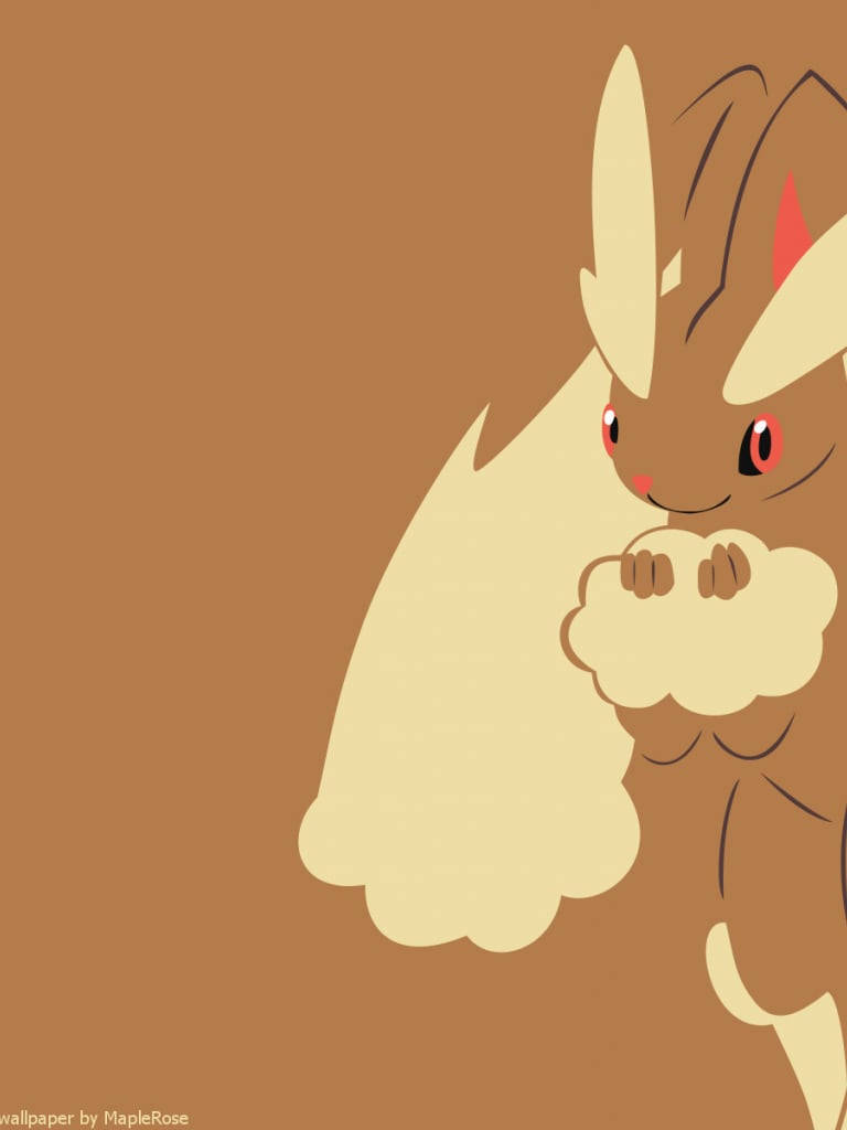 Lopunny, cream-colored, red eyes, SD Phone Wallpaper