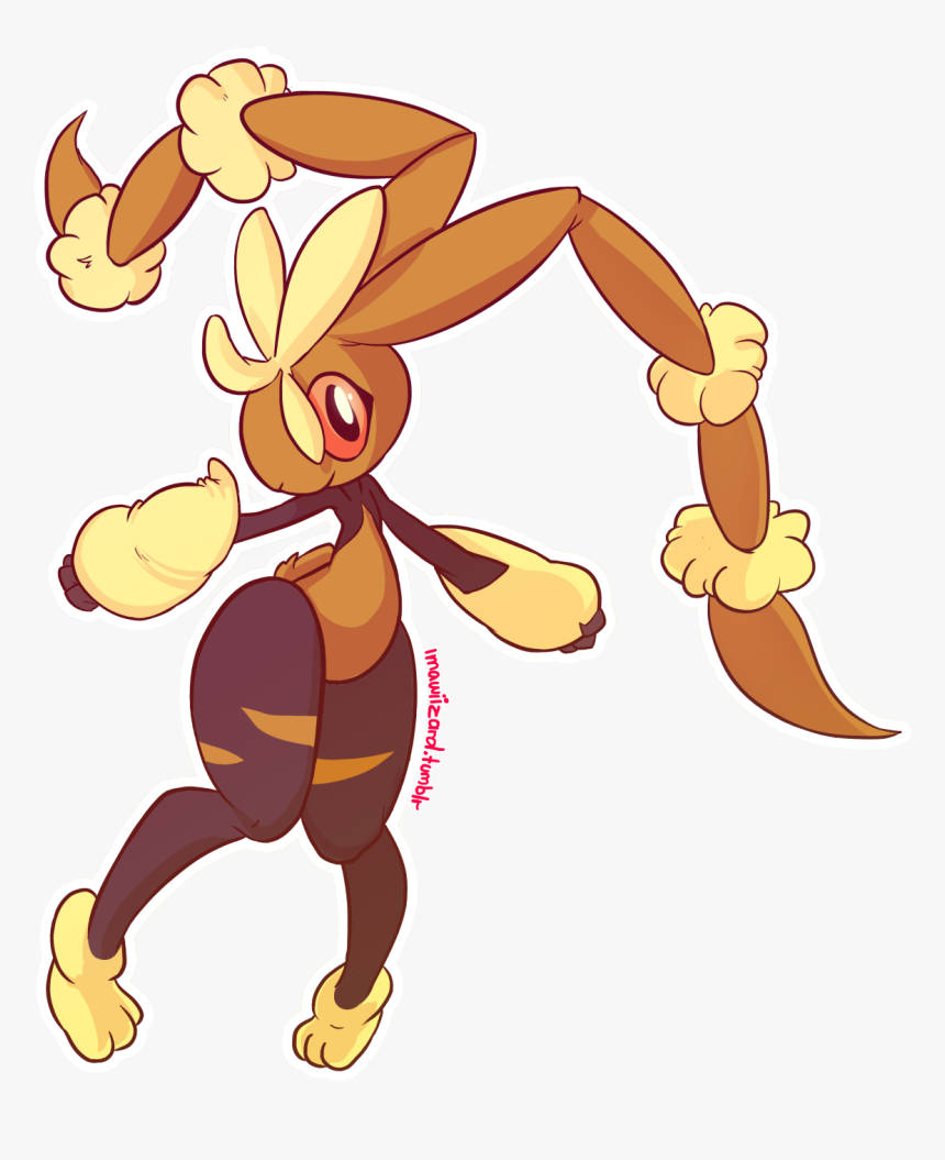 Lopunny, braided ears, brown and yellow rabbit-like creature, SD Phone Wallpaper