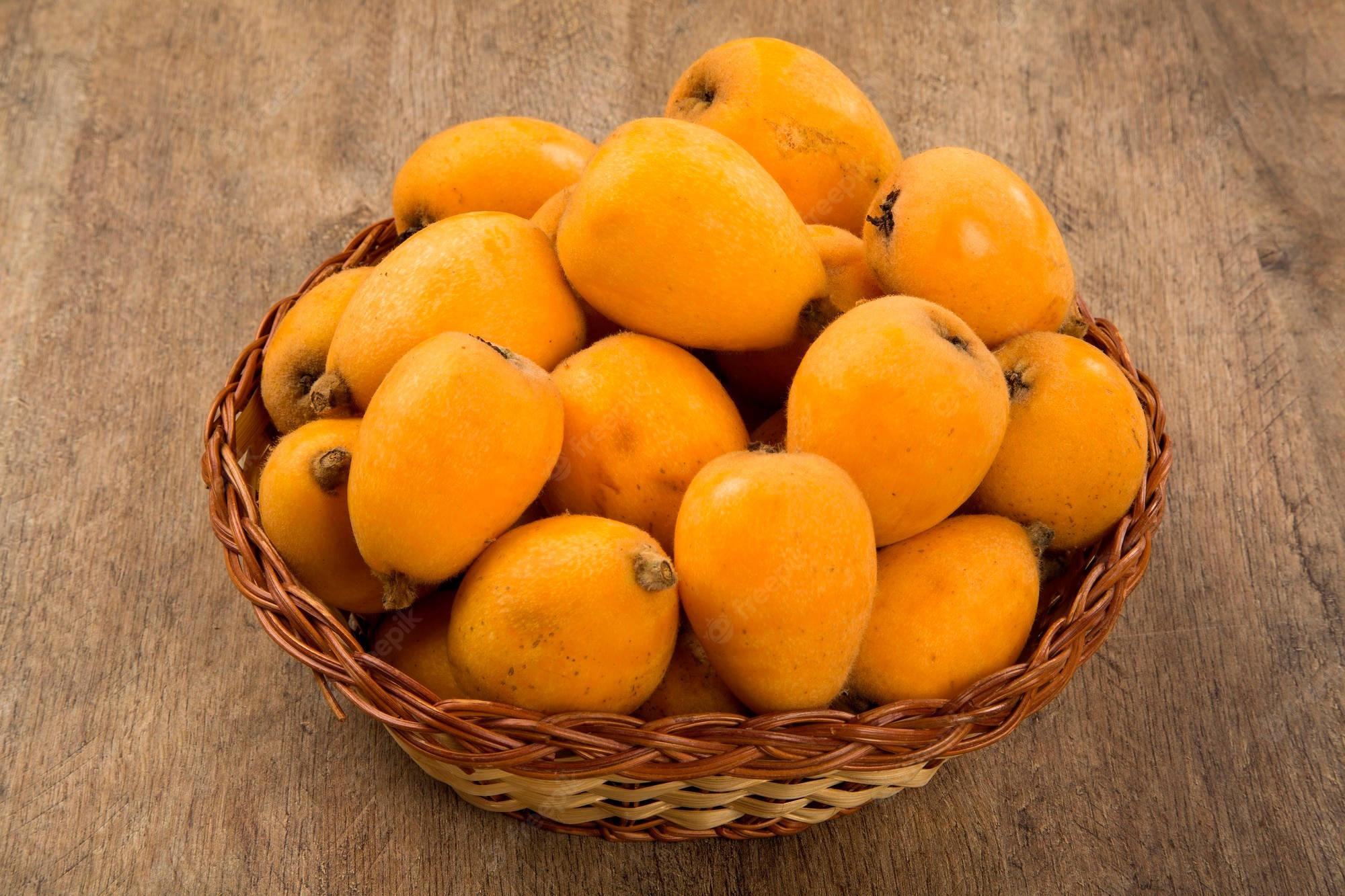 basket, loquat orange fruits, golden loquats, Full HD Desktop Wallpaper