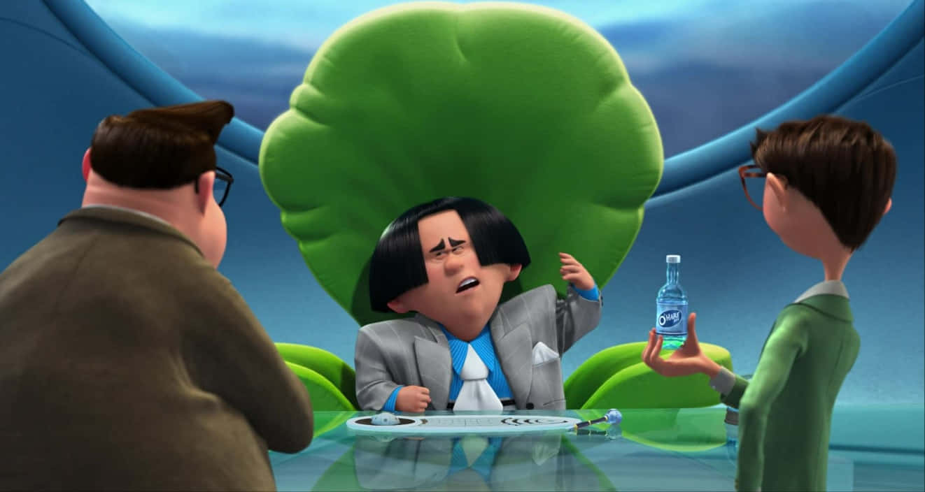 Lorax, animated man, giant green leaf head, HD Desktop Wallpaper