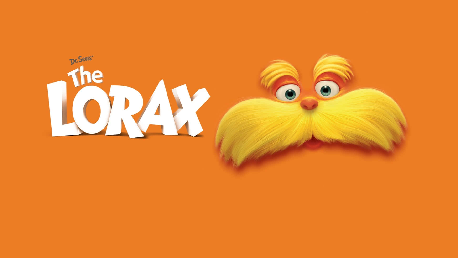 The Lorax, fluffy yellow mustache, wide eyes, Full HD Desktop Wallpaper