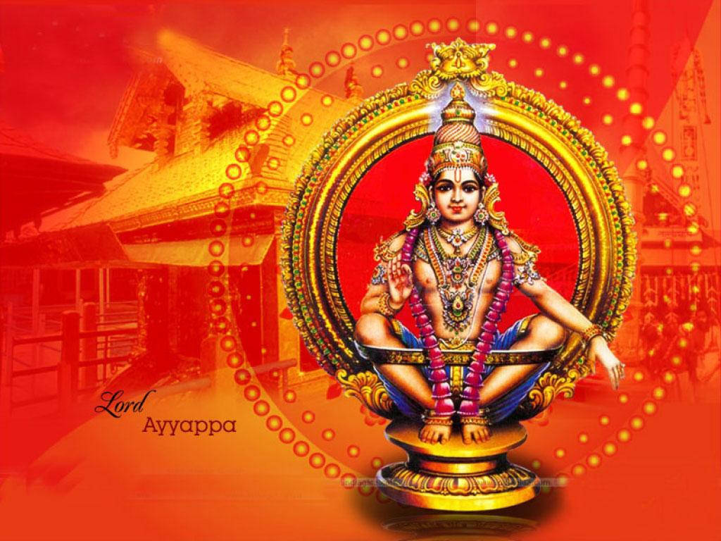 Lord Ayyappa, temple, orange, SD Desktop Wallpaper