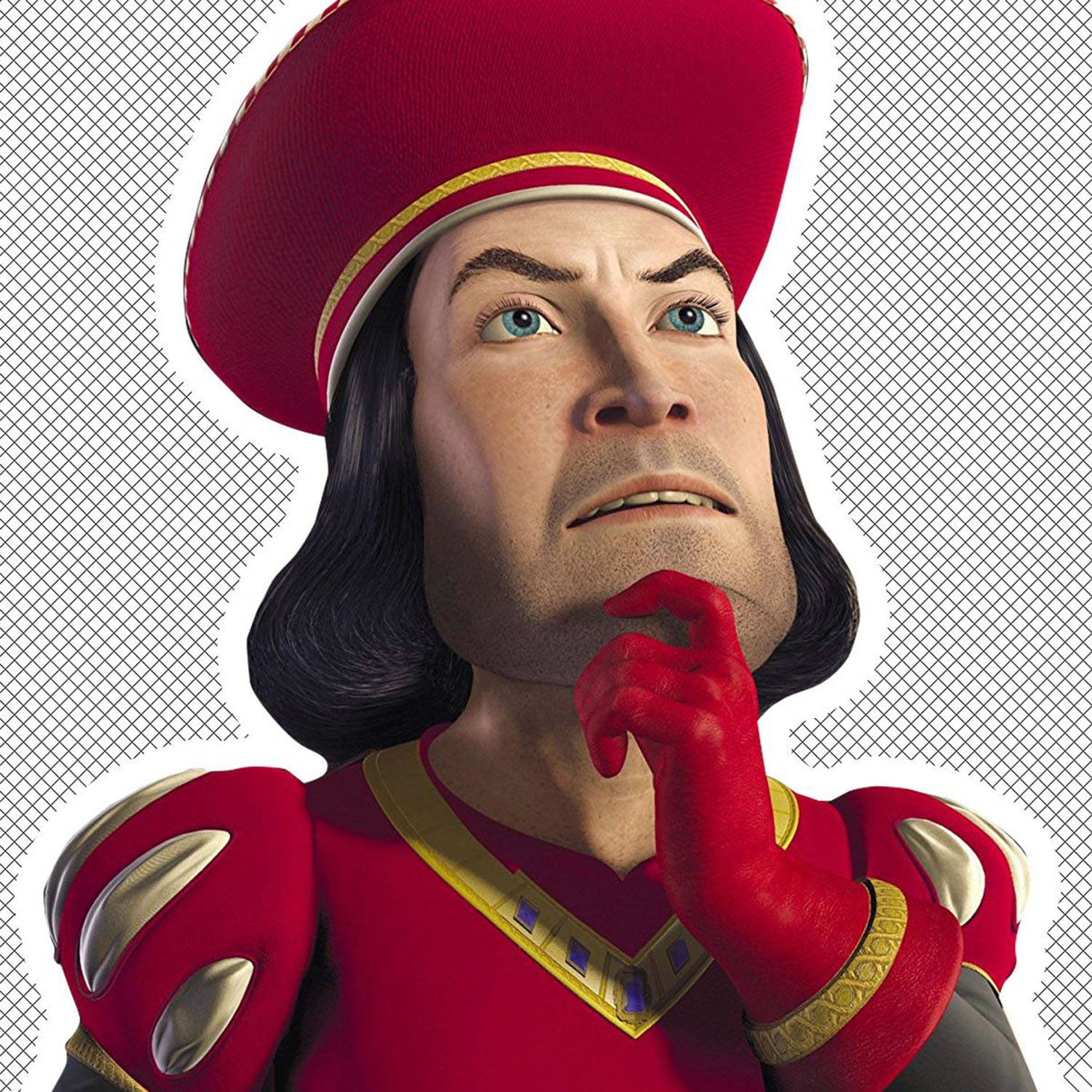 Lord Farquaad, red royal attire, 3d-rendered character, HD Desktop Wallpaper