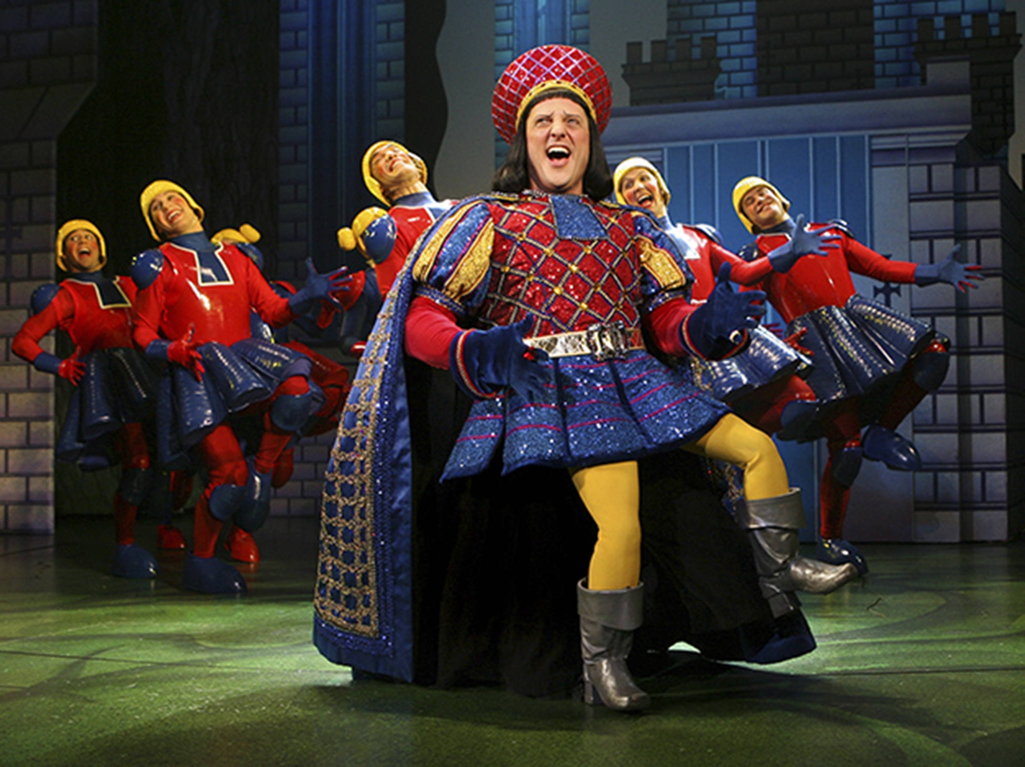 Lord Farquaad, musical, red and blue costume, Full HD Desktop Wallpaper
