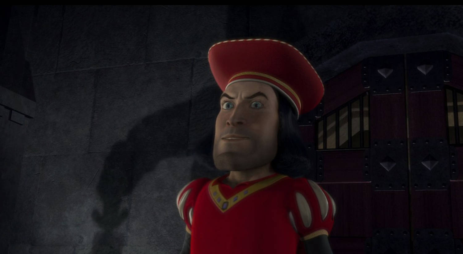 Lord Farquaad, dungeon, red outfit, HD Desktop Wallpaper