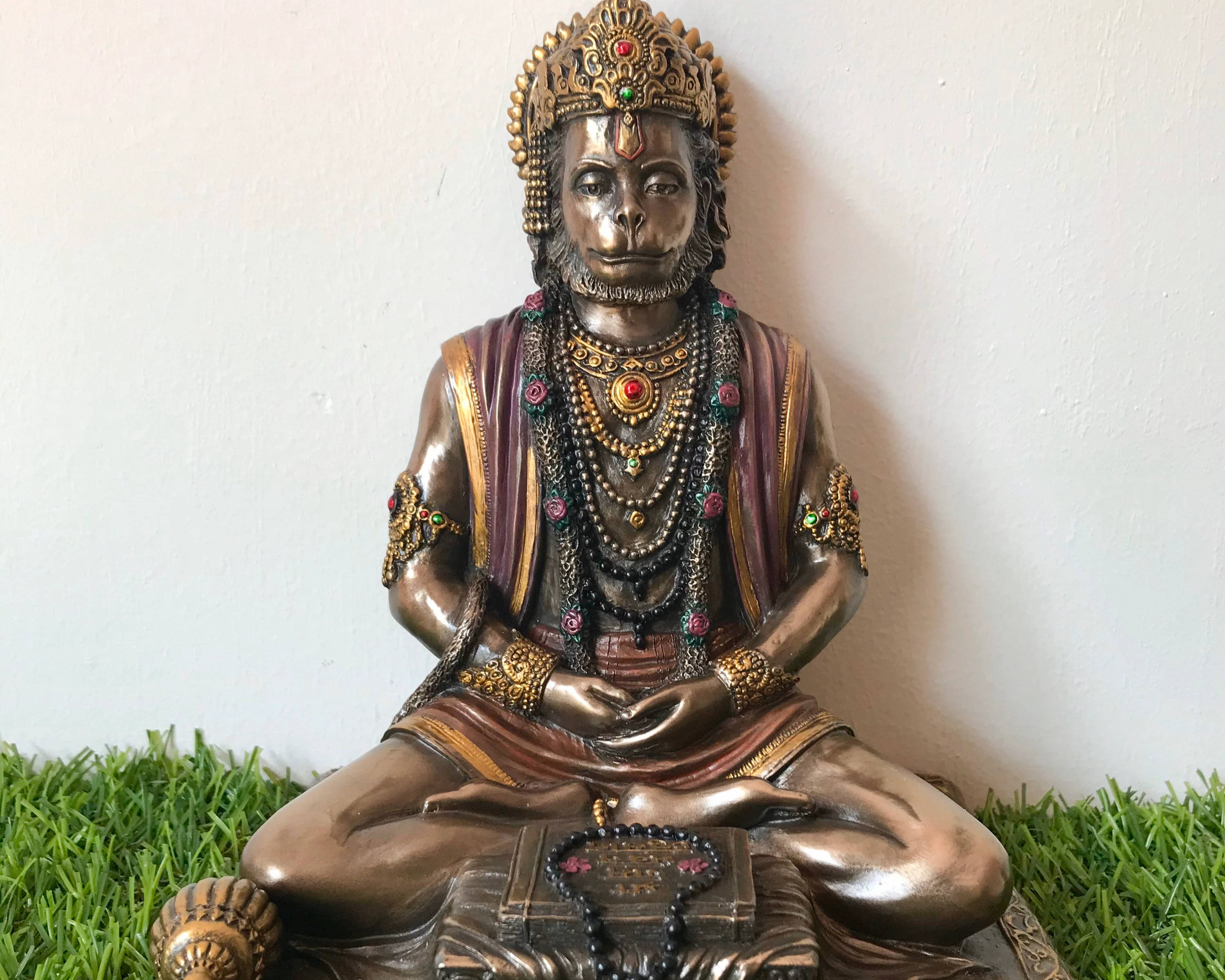 Lord Hanuman 3d, copper figure, bronze statue, 2K Desktop Wallpaper
