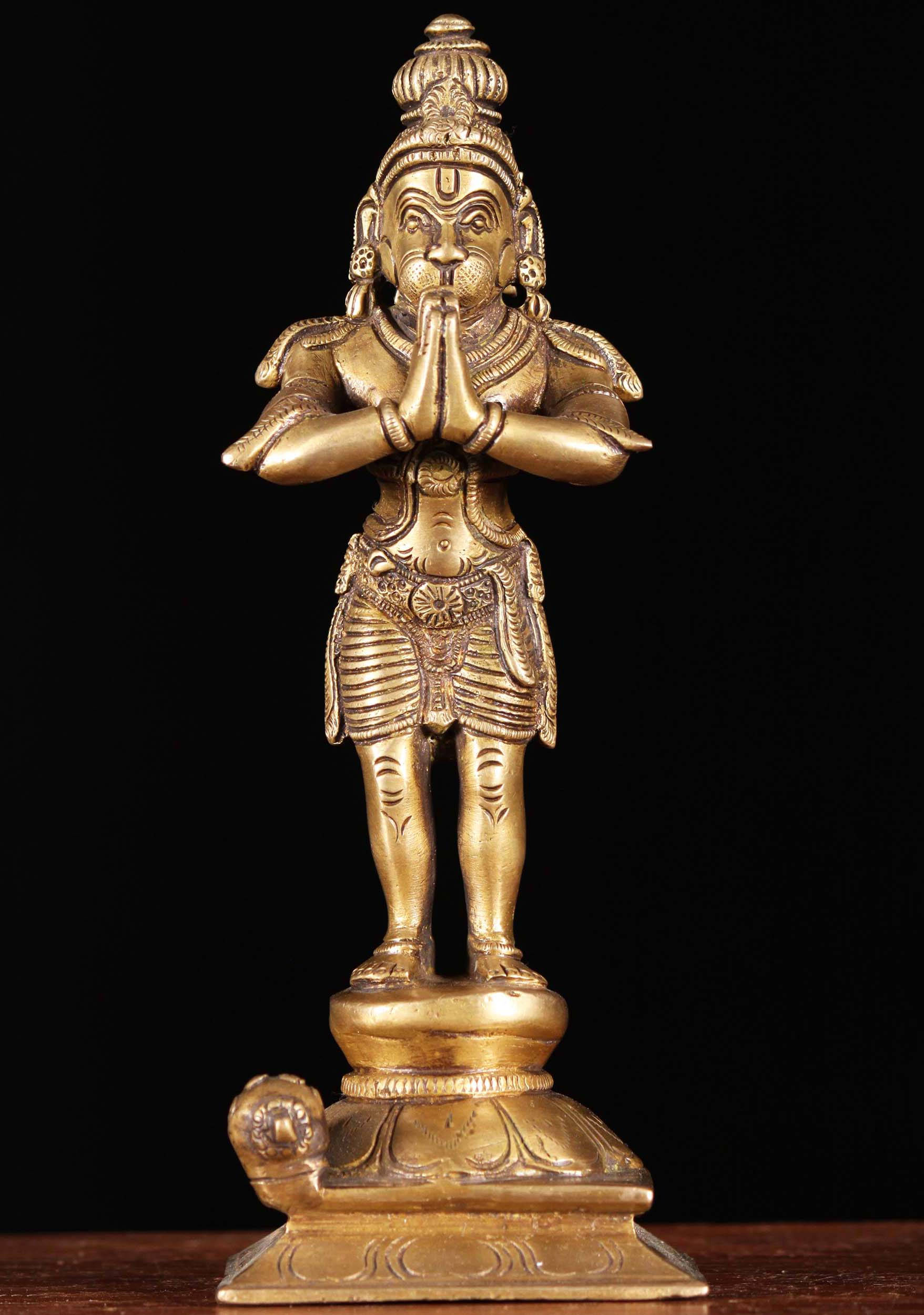 Lord Hanuman, golden, 3d sculpture, Full HD Phone Wallpaper