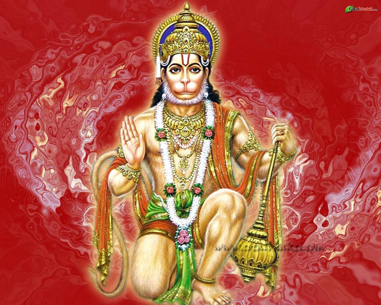 Lord Hanuman, 3D Art, golden, HD Desktop Wallpaper