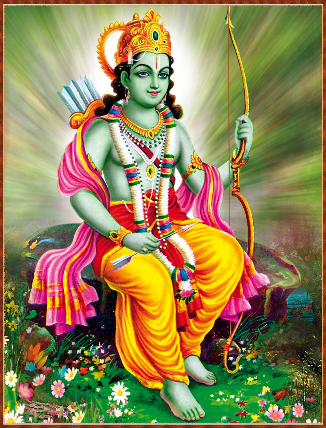 Lord Krishna, 3D, bow, HD Phone Wallpaper