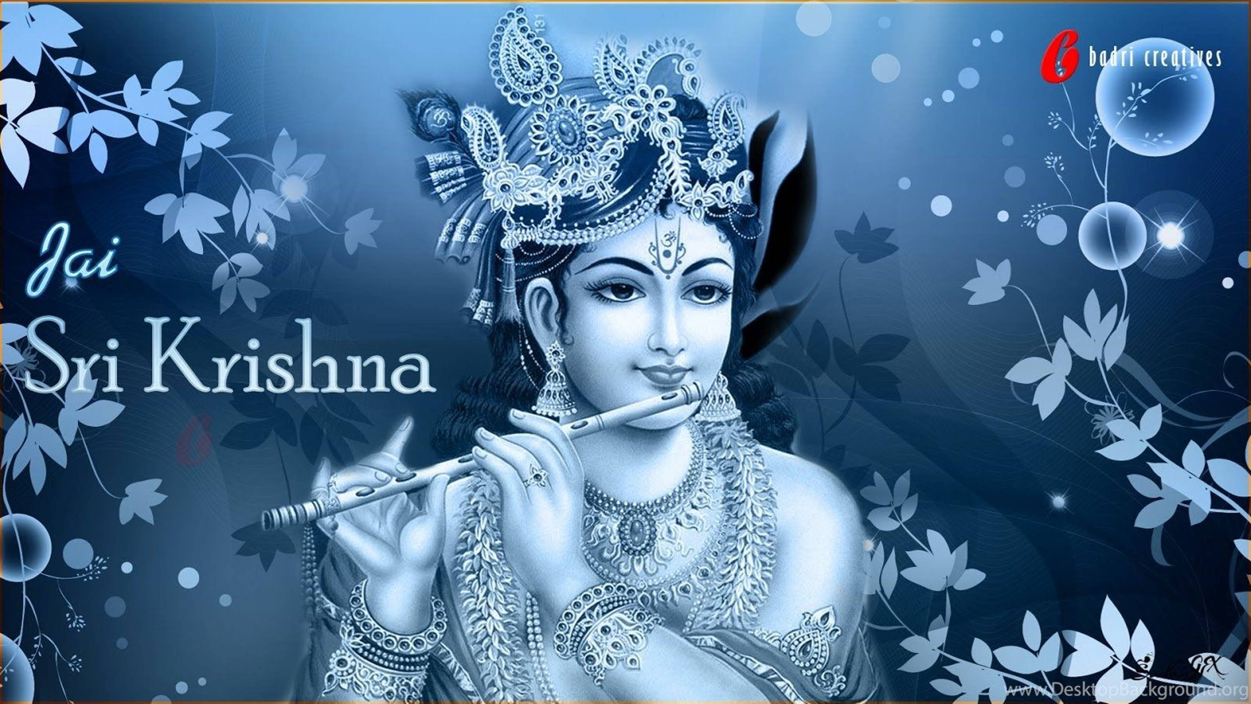 Lord Krishna, 4K, blue-toned, 4K Desktop Wallpaper