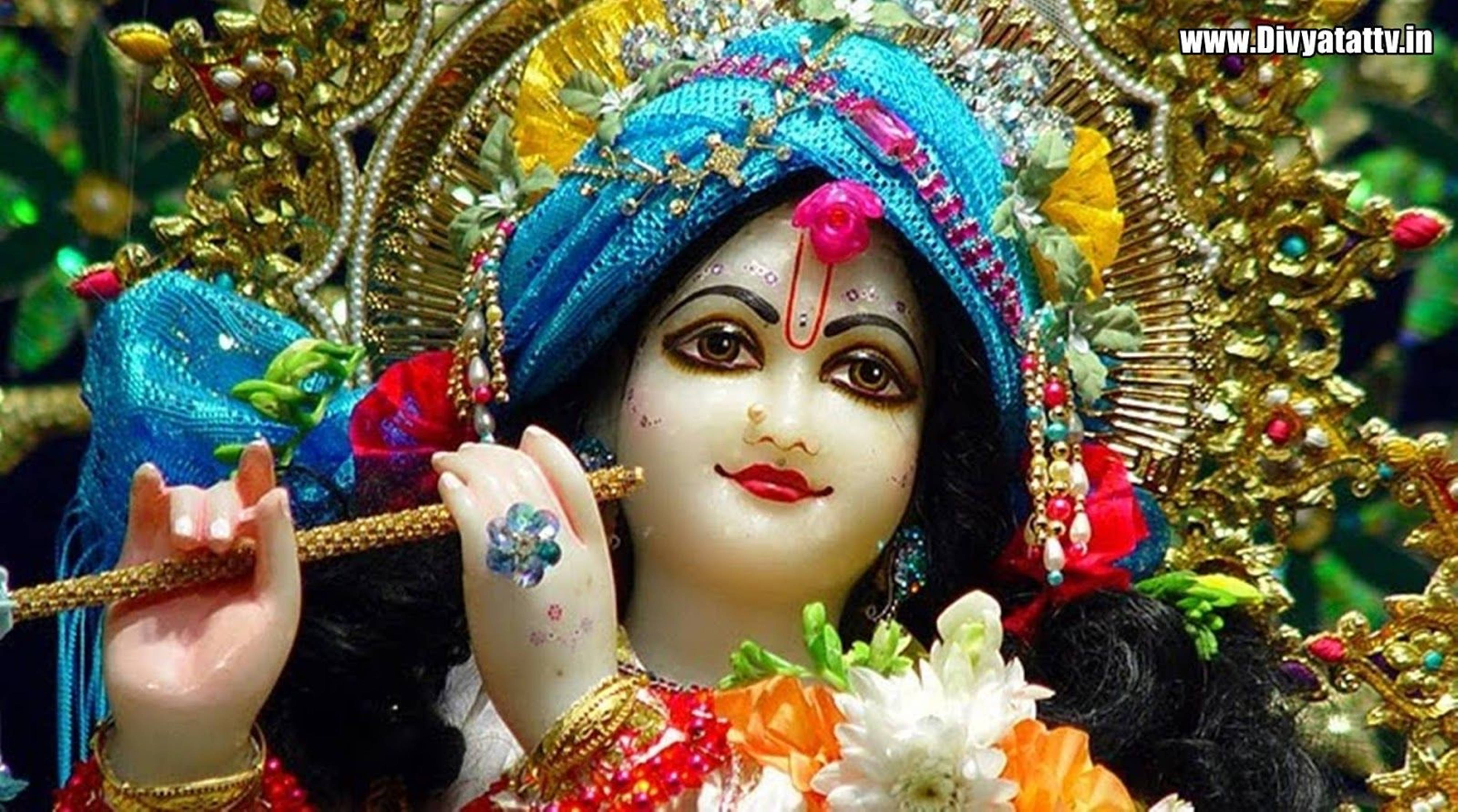 Lord Krishna, 4K, porcelain, 4K Desktop Wallpaper