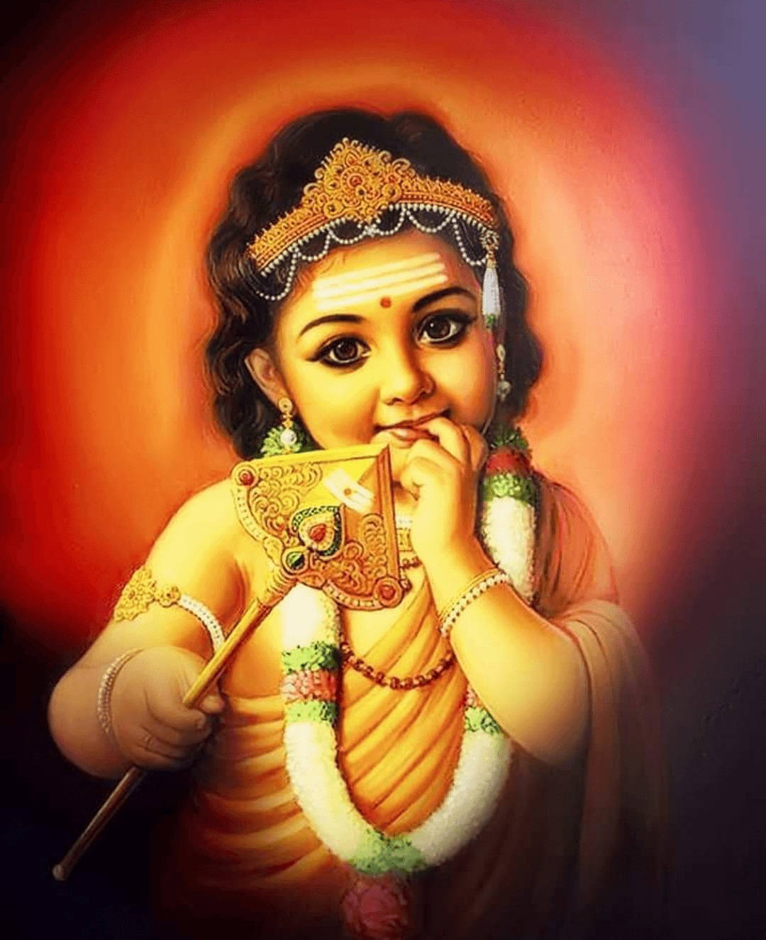 Lord Murugan, 4K, baby holding vel, HD Phone Wallpaper