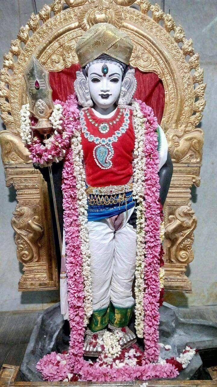 Lord Murugan, white skin, red and pink floral garlands, HD Phone Wallpaper
