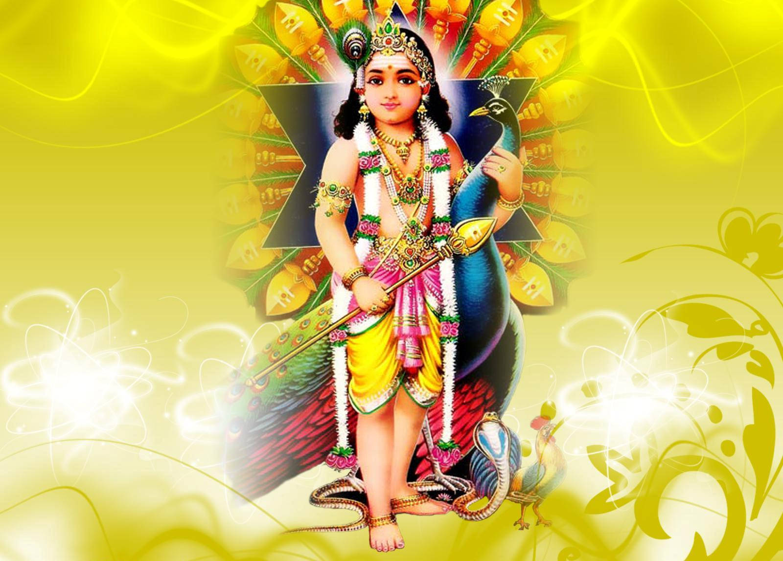 Lord Murugan, peacock, festive circle, HD Desktop Wallpaper